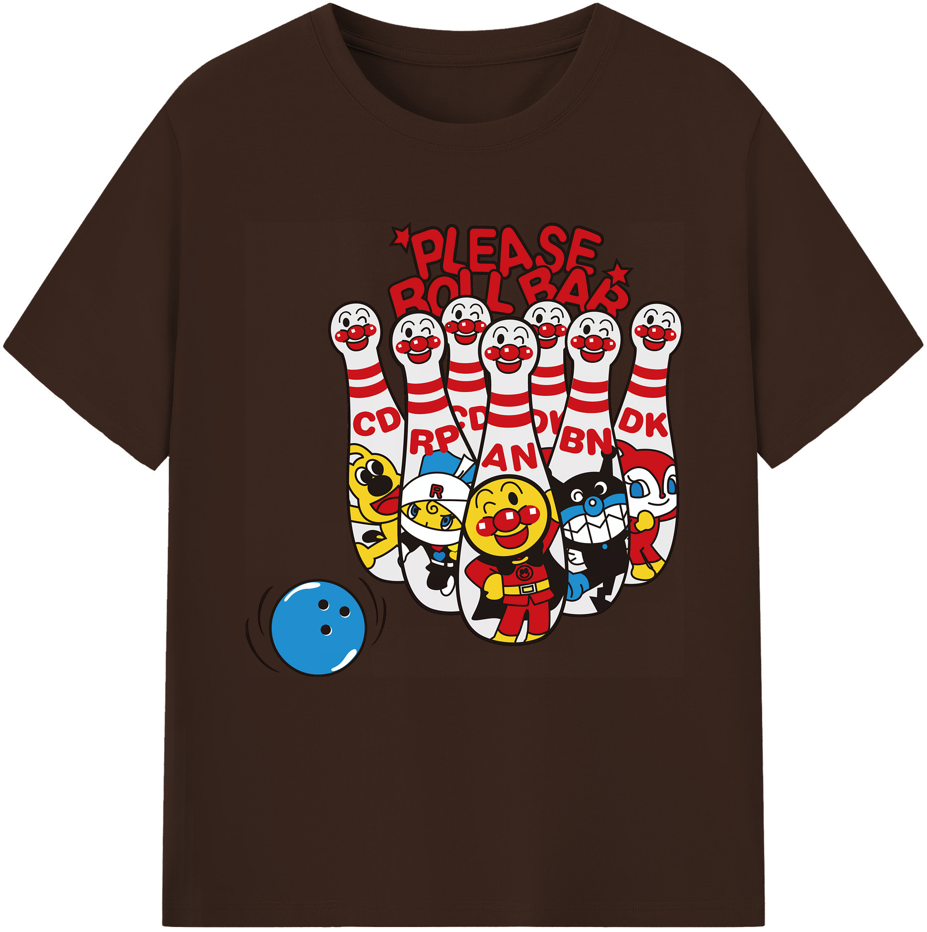 （画像用） アンパンマン Anpanman 綿100％半袖Tシャツ（フロントプリント）