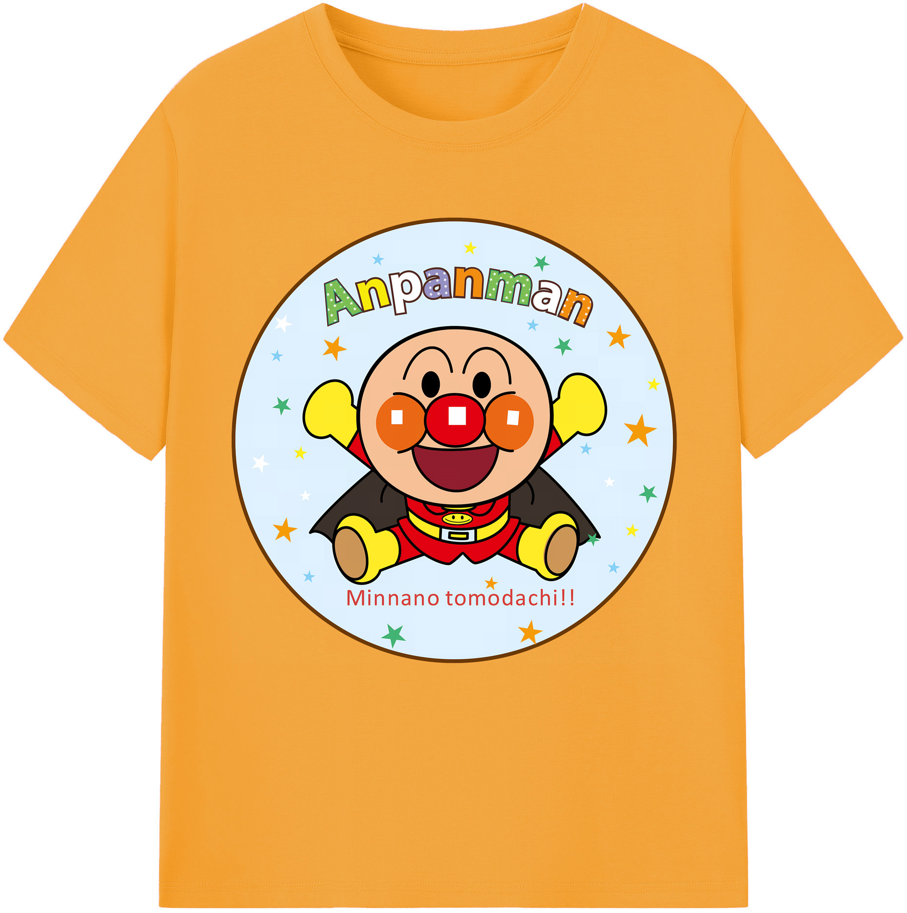 （画像用） アンパンマン Anpanman 綿100％半袖Tシャツ（フロントプリント）
