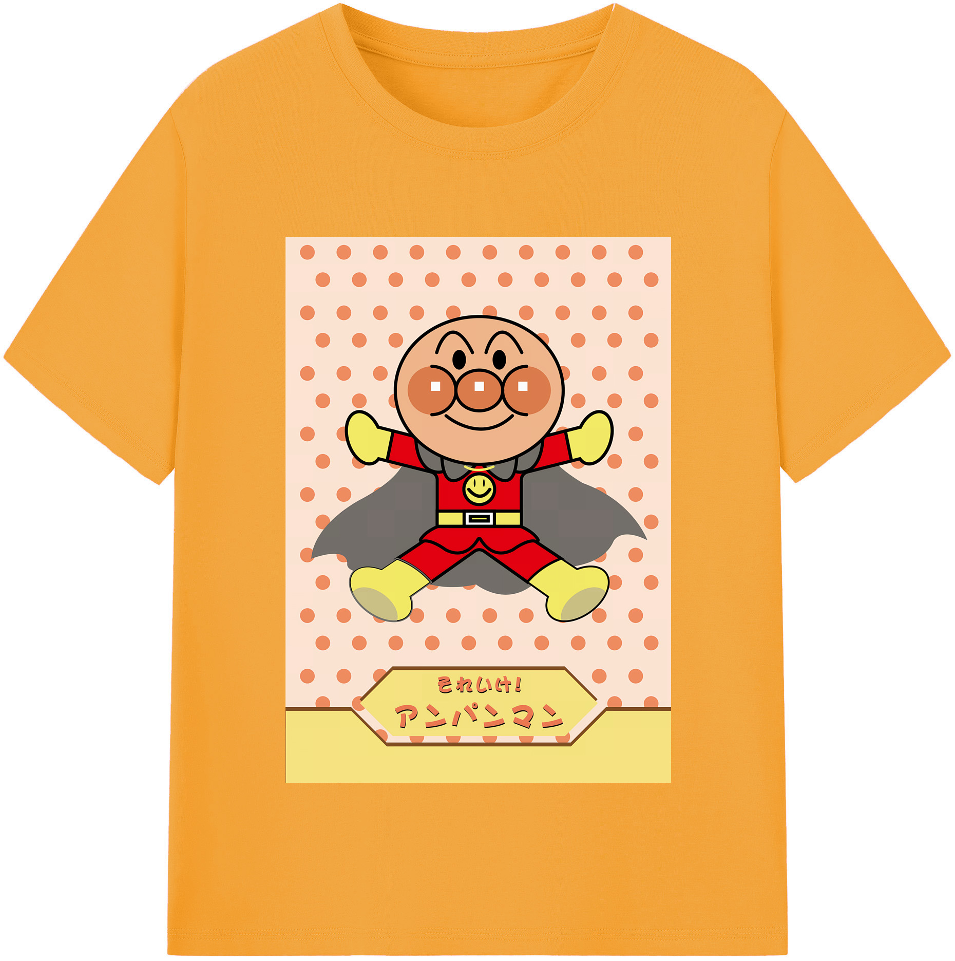 （画像用） アンパンマン Anpanman 綿100％半袖Tシャツ（フロントプリント）