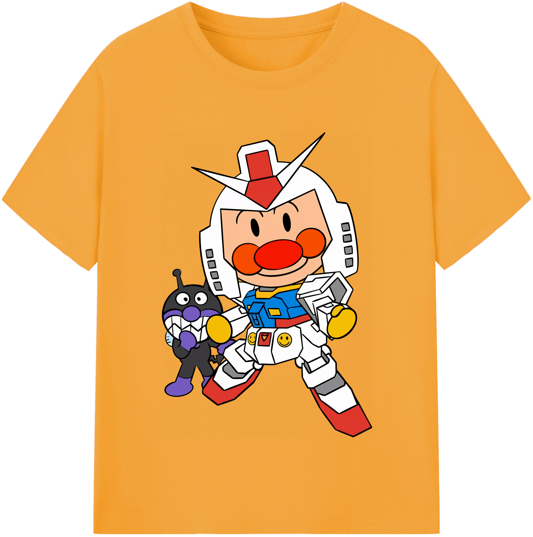 （画像用） アンパンマン Anpanman 綿100％半袖Tシャツ（フロントプリント）