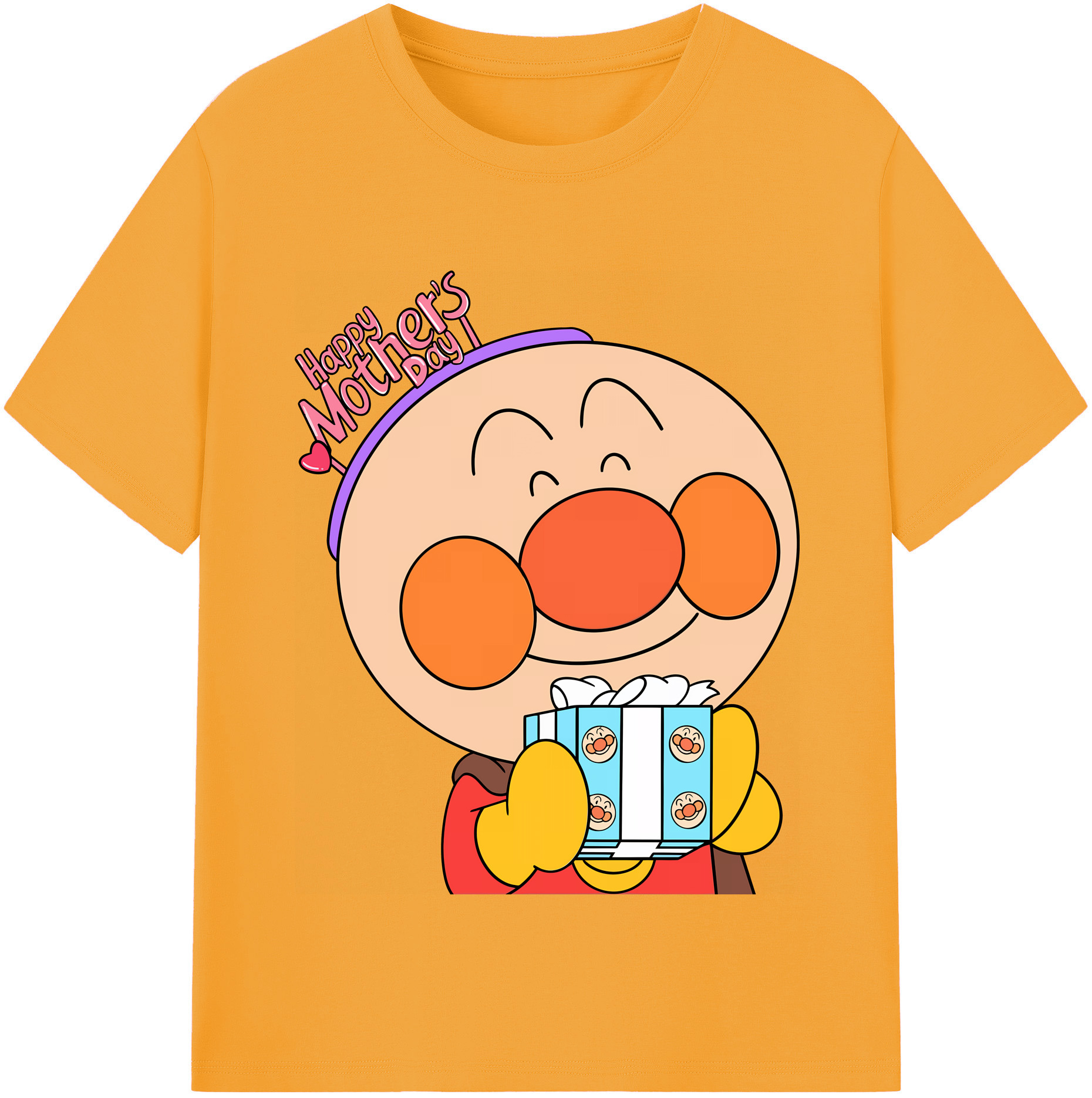 （画像用） アンパンマン Anpanman 綿100％半袖Tシャツ（フロントプリント）