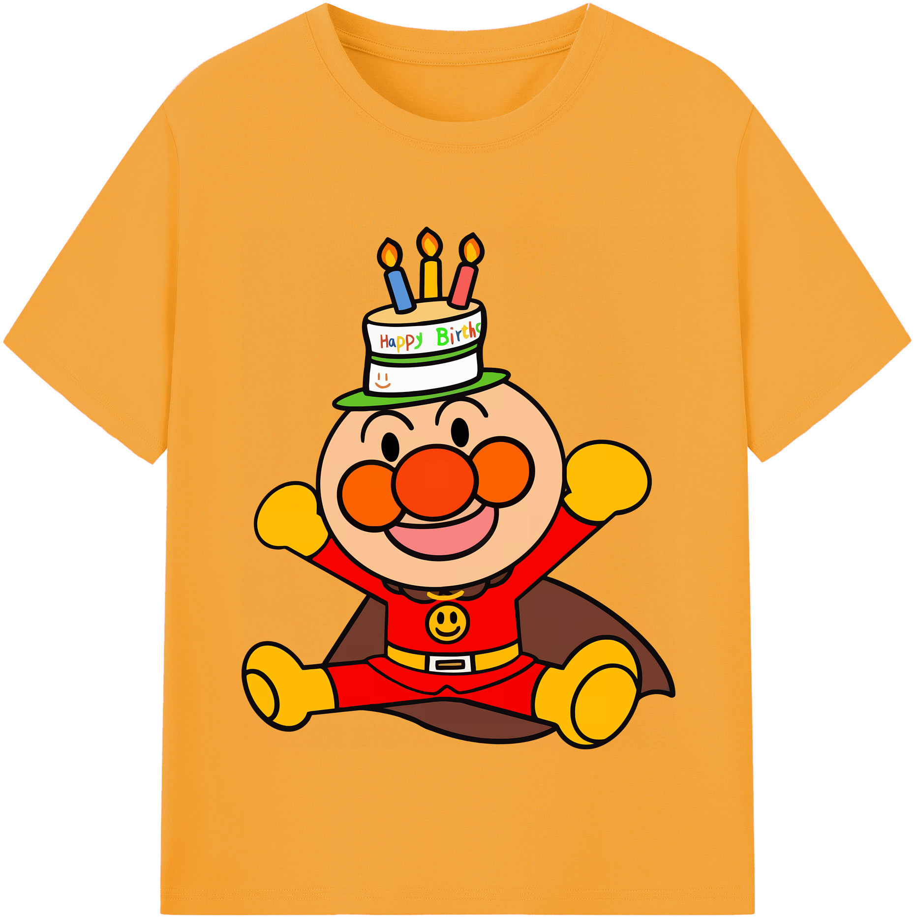 （画像用） アンパンマン Anpanman 綿100％半袖Tシャツ（フロントプリント）