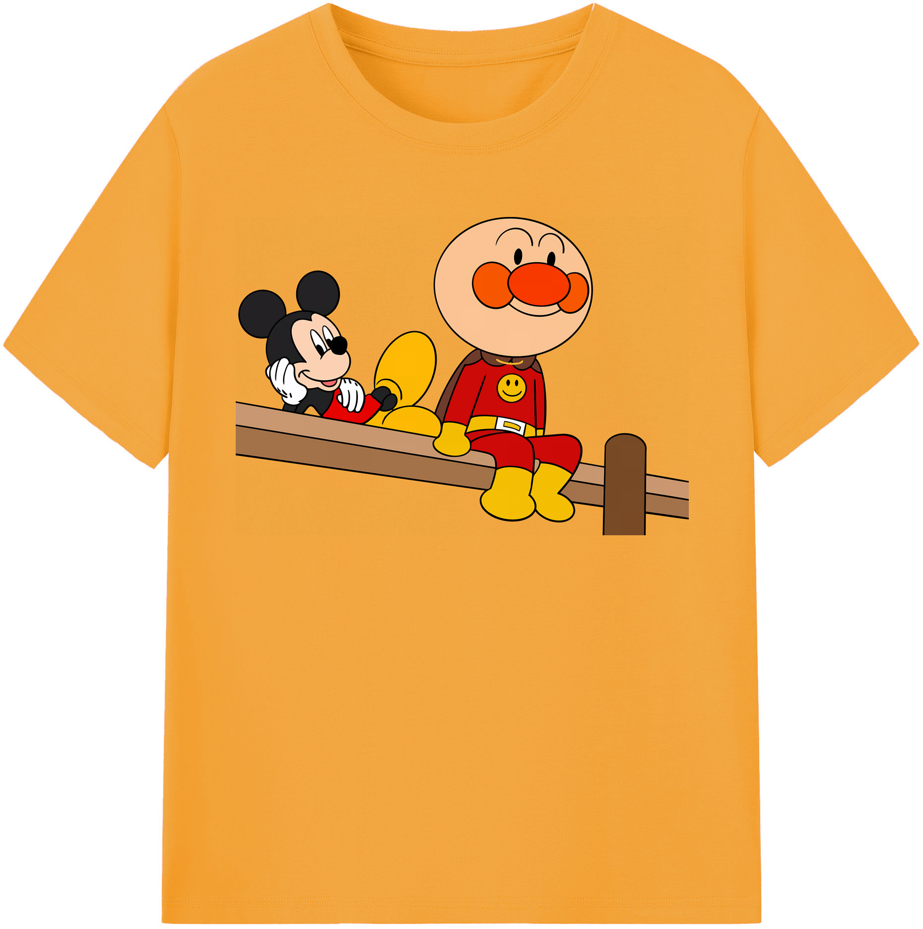 （画像用） アンパンマン Anpanman 綿100％半袖Tシャツ（フロントプリント）