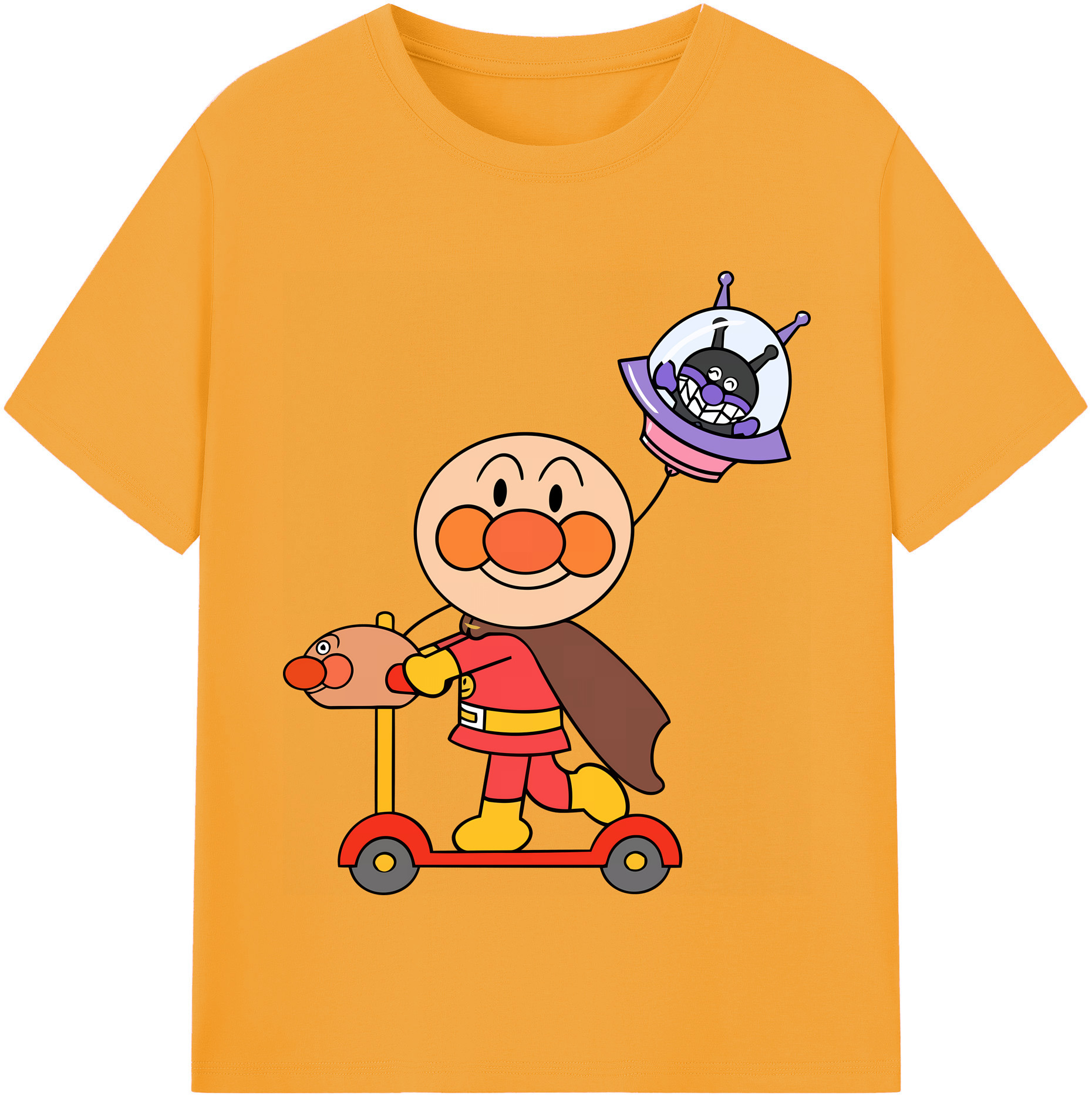 （画像用） アンパンマン Anpanman 綿100％半袖Tシャツ（フロントプリント）