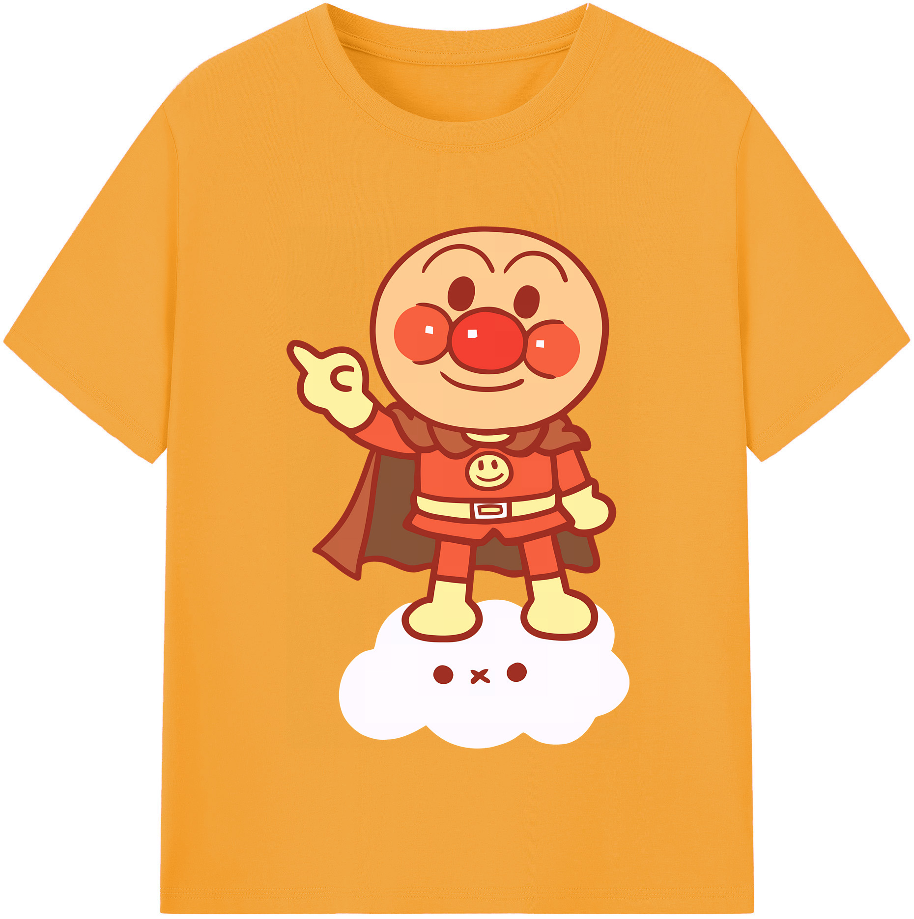 （画像用） アンパンマン Anpanman 綿100％半袖Tシャツ（フロントプリント）