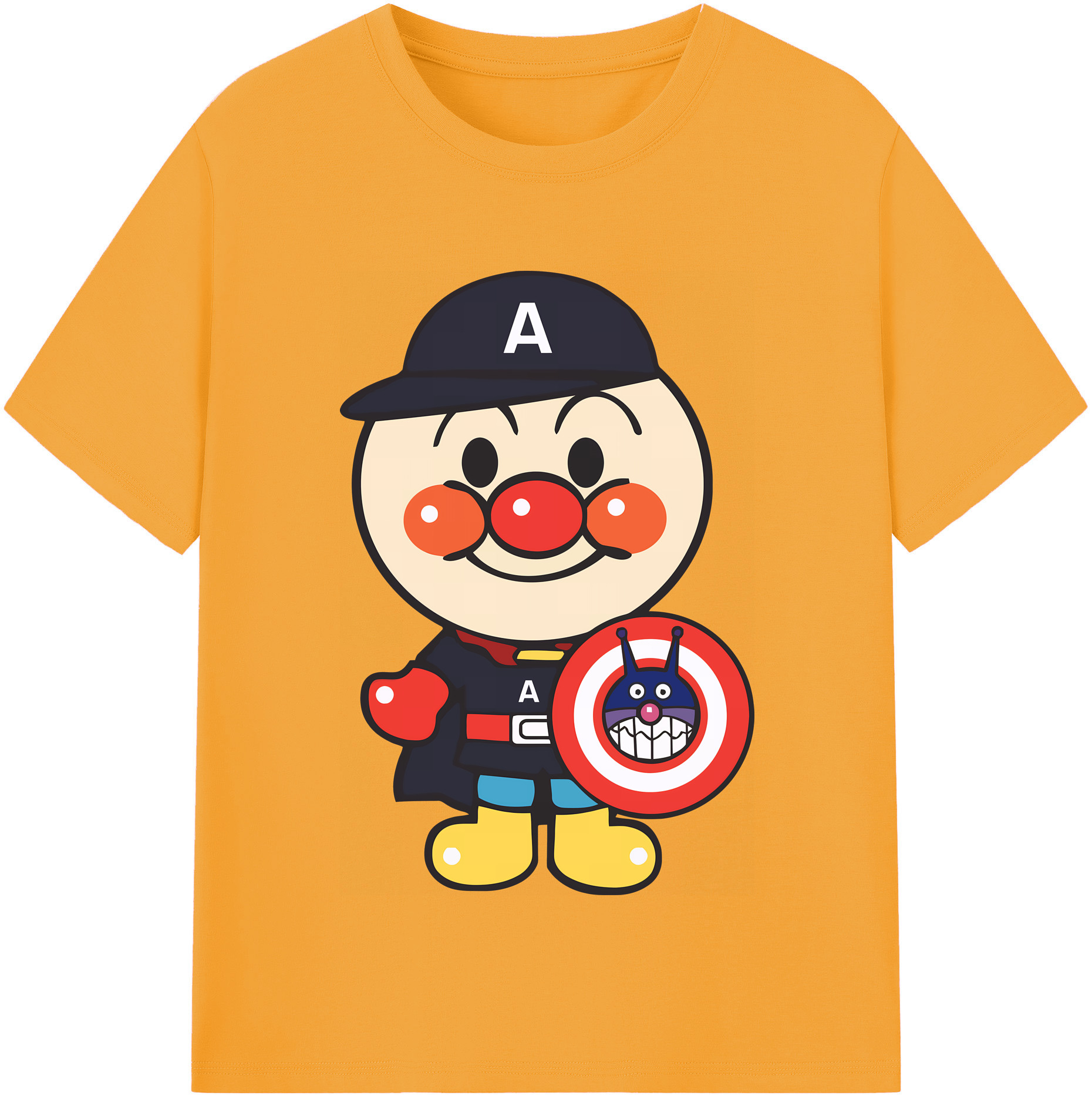 （画像用） アンパンマン Anpanman 綿100％半袖Tシャツ（フロントプリント）