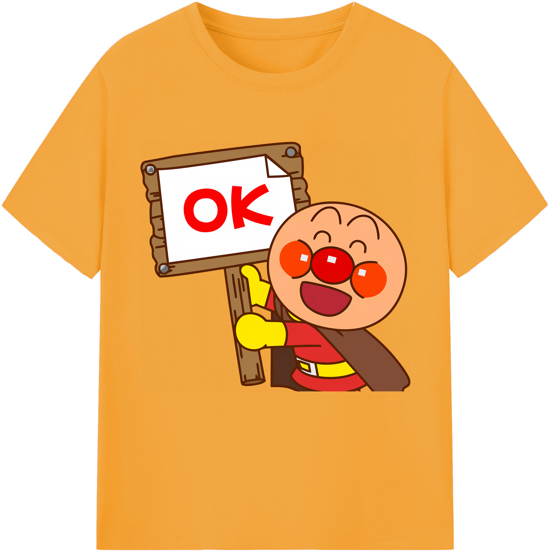 （画像用） アンパンマン Anpanman 綿100％半袖Tシャツ（フロントプリント）