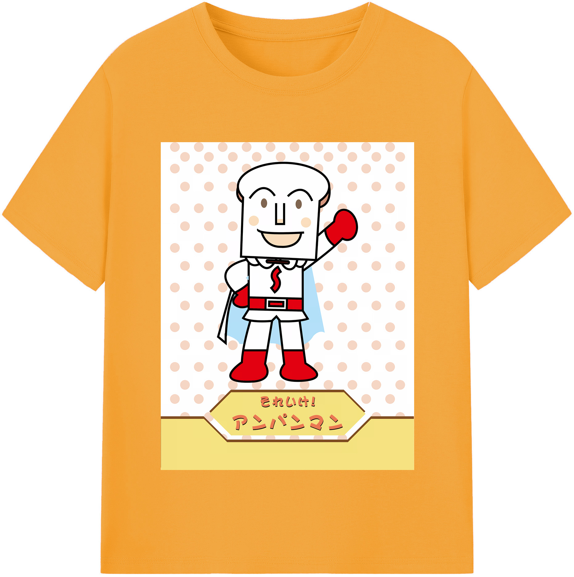 （画像用） アンパンマン Anpanman 綿100％半袖Tシャツ（フロントプリント）