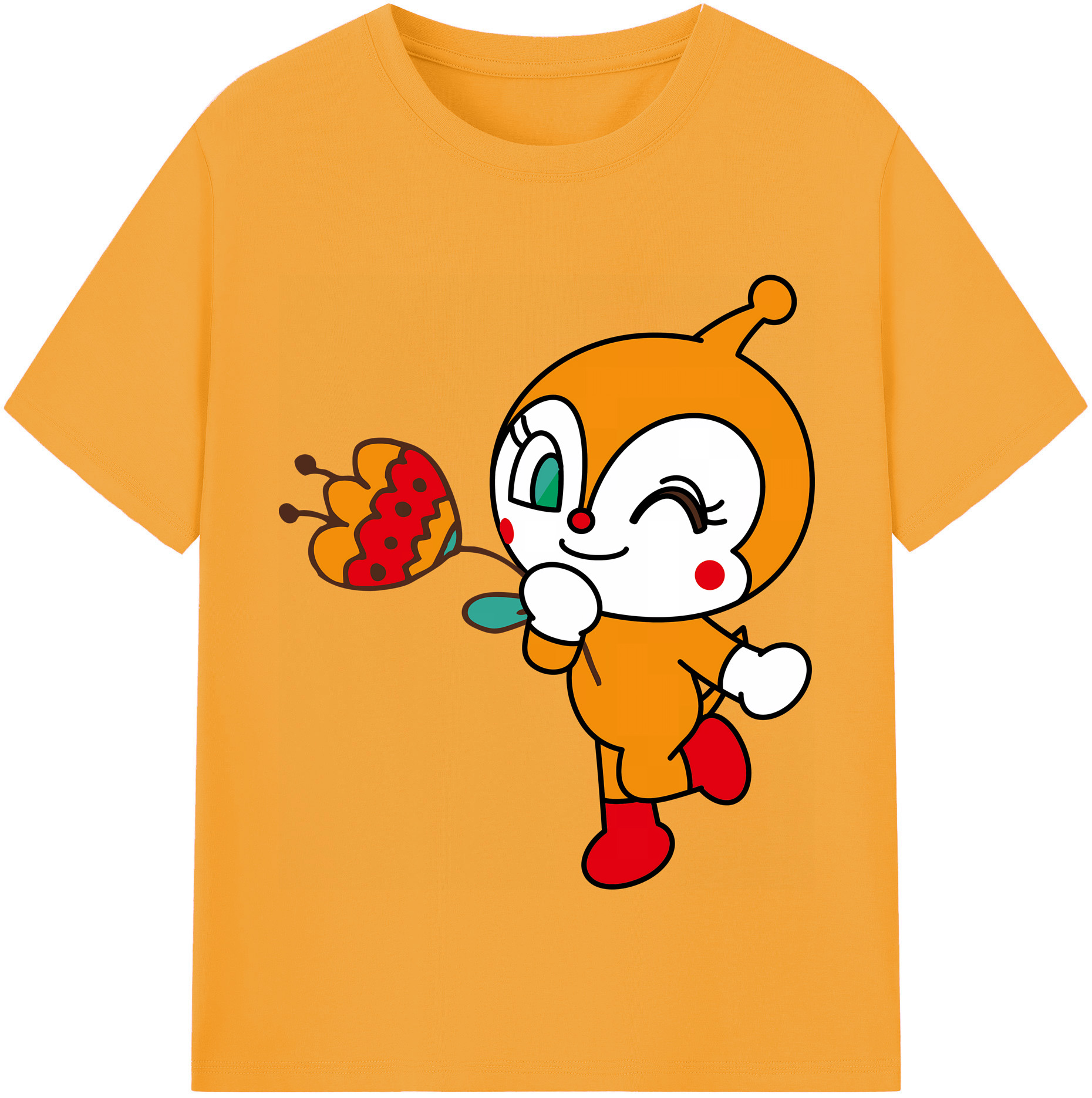 （画像用） アンパンマン Anpanman 綿100％半袖Tシャツ（フロントプリント）
