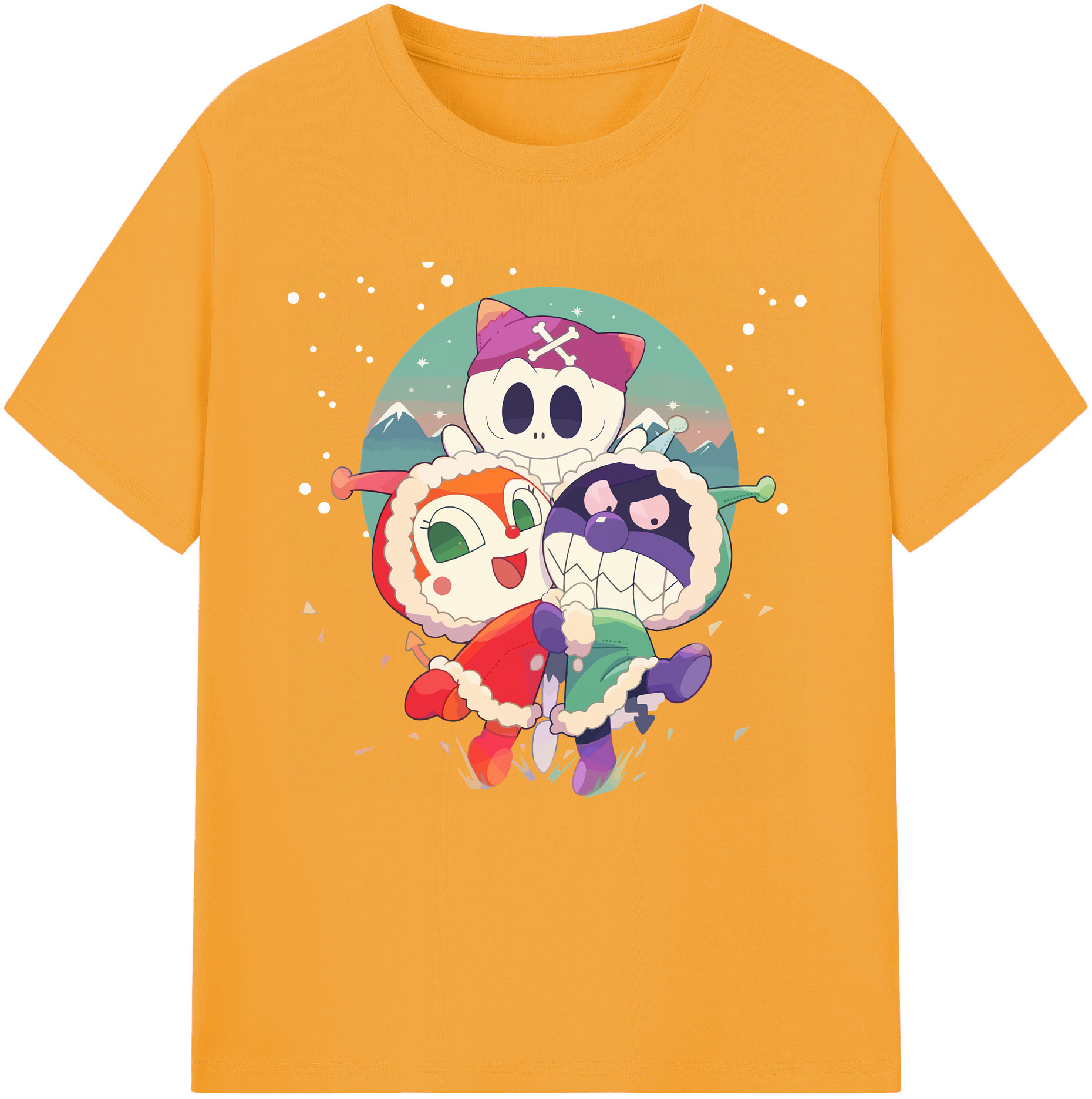 （画像用） アンパンマン Anpanman 綿100％半袖Tシャツ（フロントプリント）