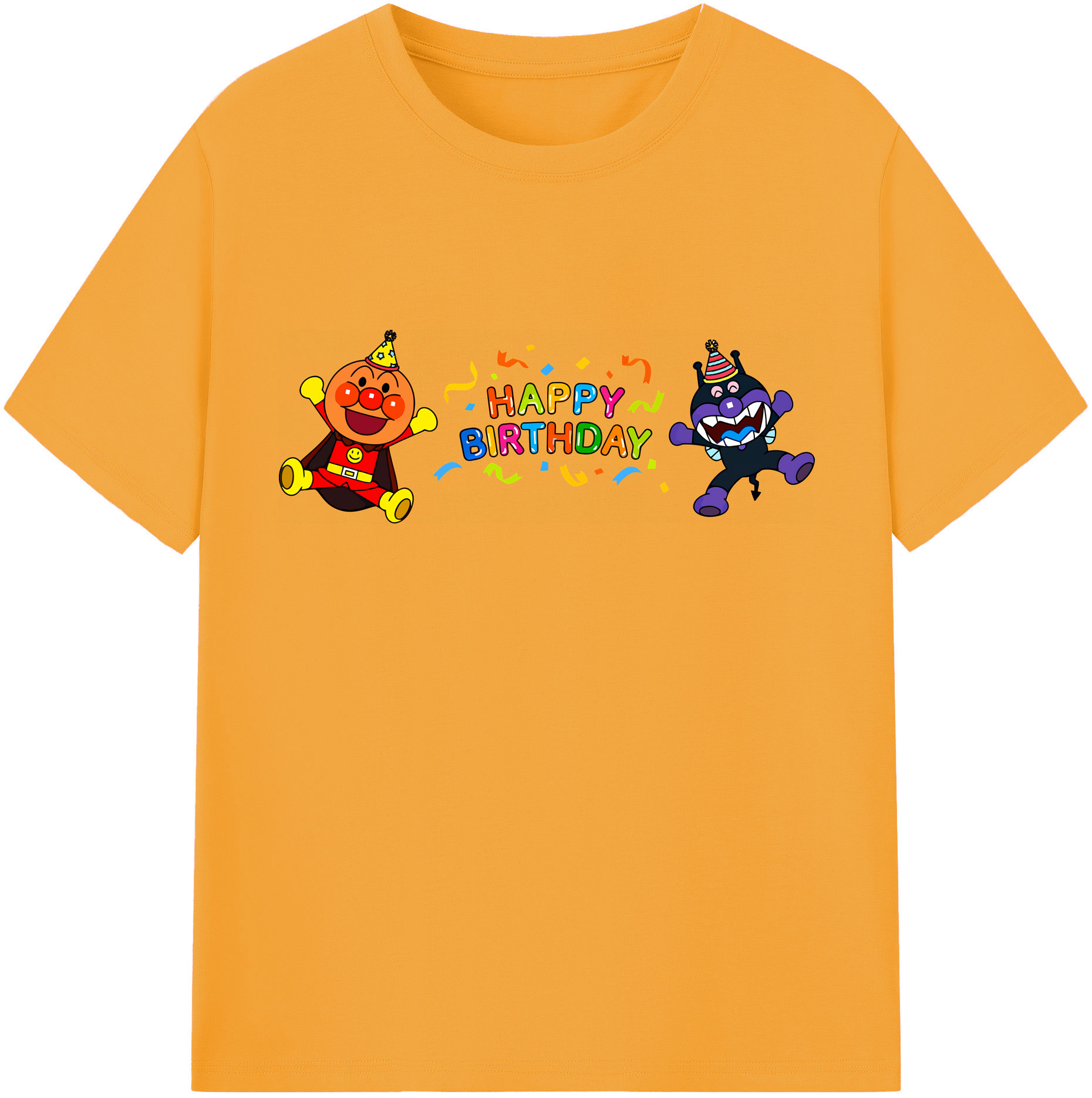 （画像用） アンパンマン Anpanman 綿100％半袖Tシャツ（フロントプリント）