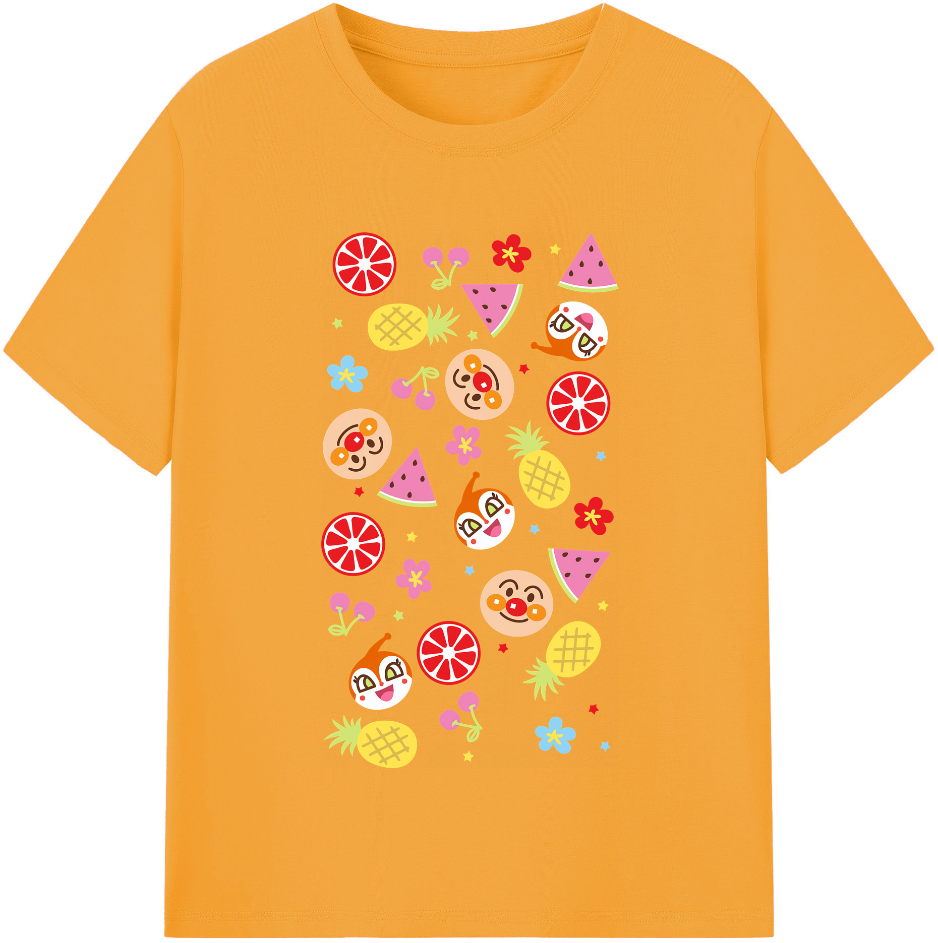 （画像用） アンパンマン Anpanman 綿100％半袖Tシャツ（フロントプリント）