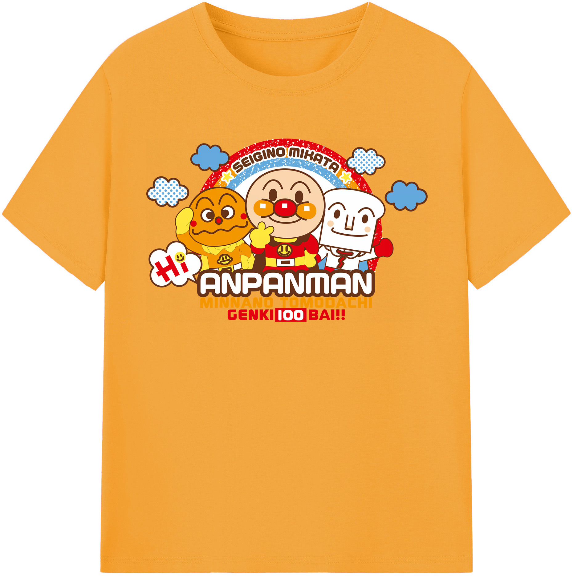 （画像用） アンパンマン Anpanman 綿100％半袖Tシャツ（フロントプリント）