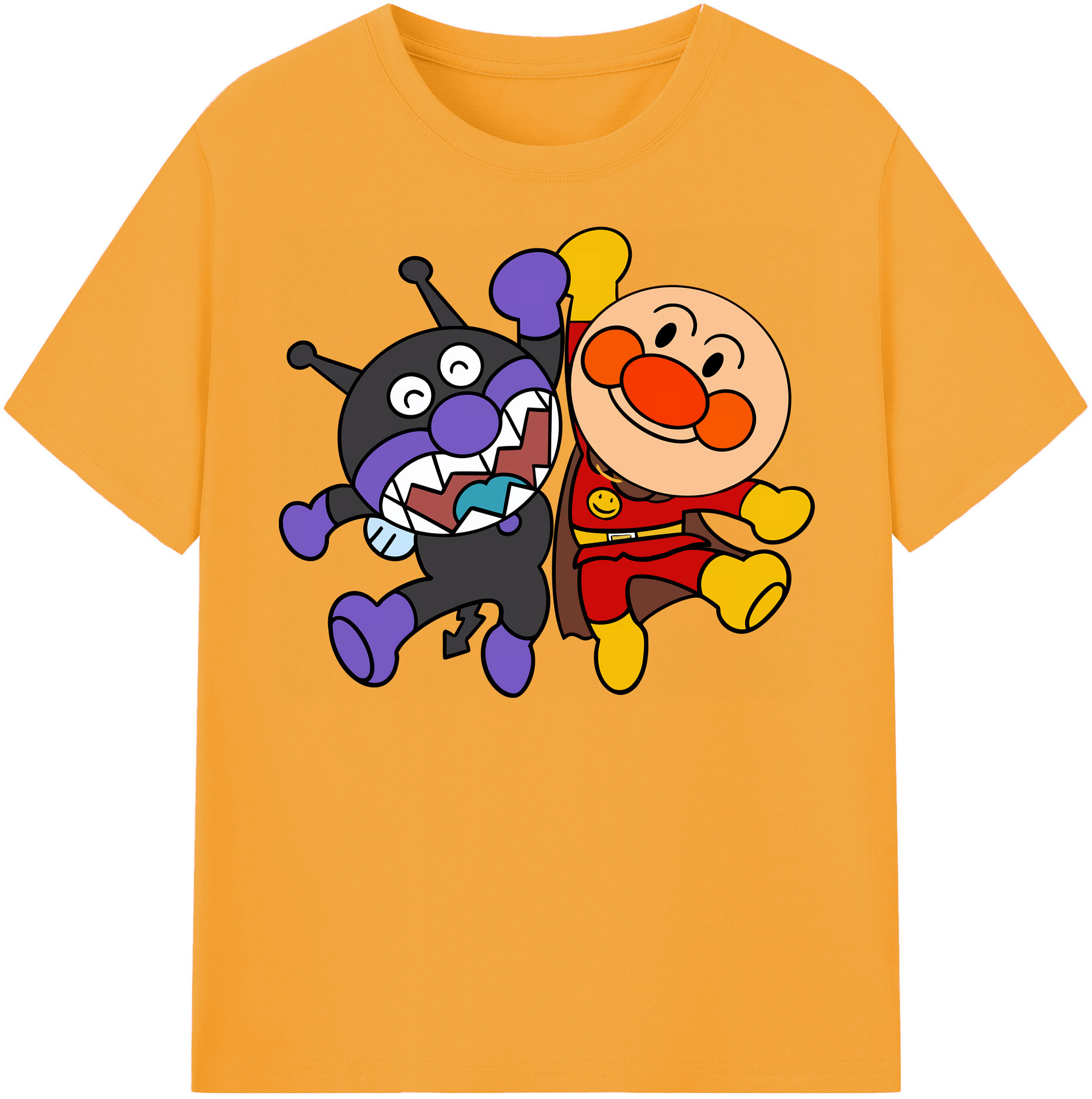 （画像用） アンパンマン Anpanman 綿100％半袖Tシャツ（フロントプリント）