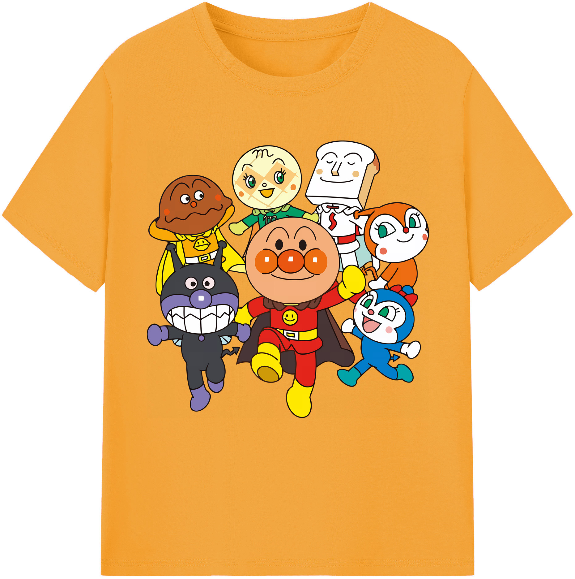 （画像用） アンパンマン Anpanman 綿100％半袖Tシャツ（フロントプリント）
