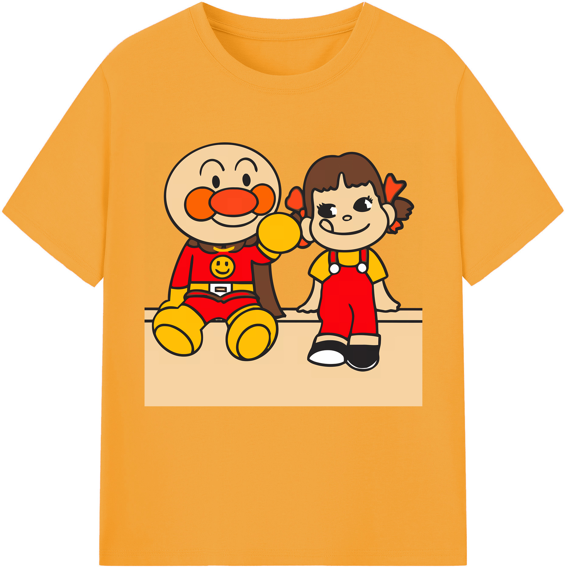 （画像用） アンパンマン Anpanman 綿100％半袖Tシャツ（フロントプリント）