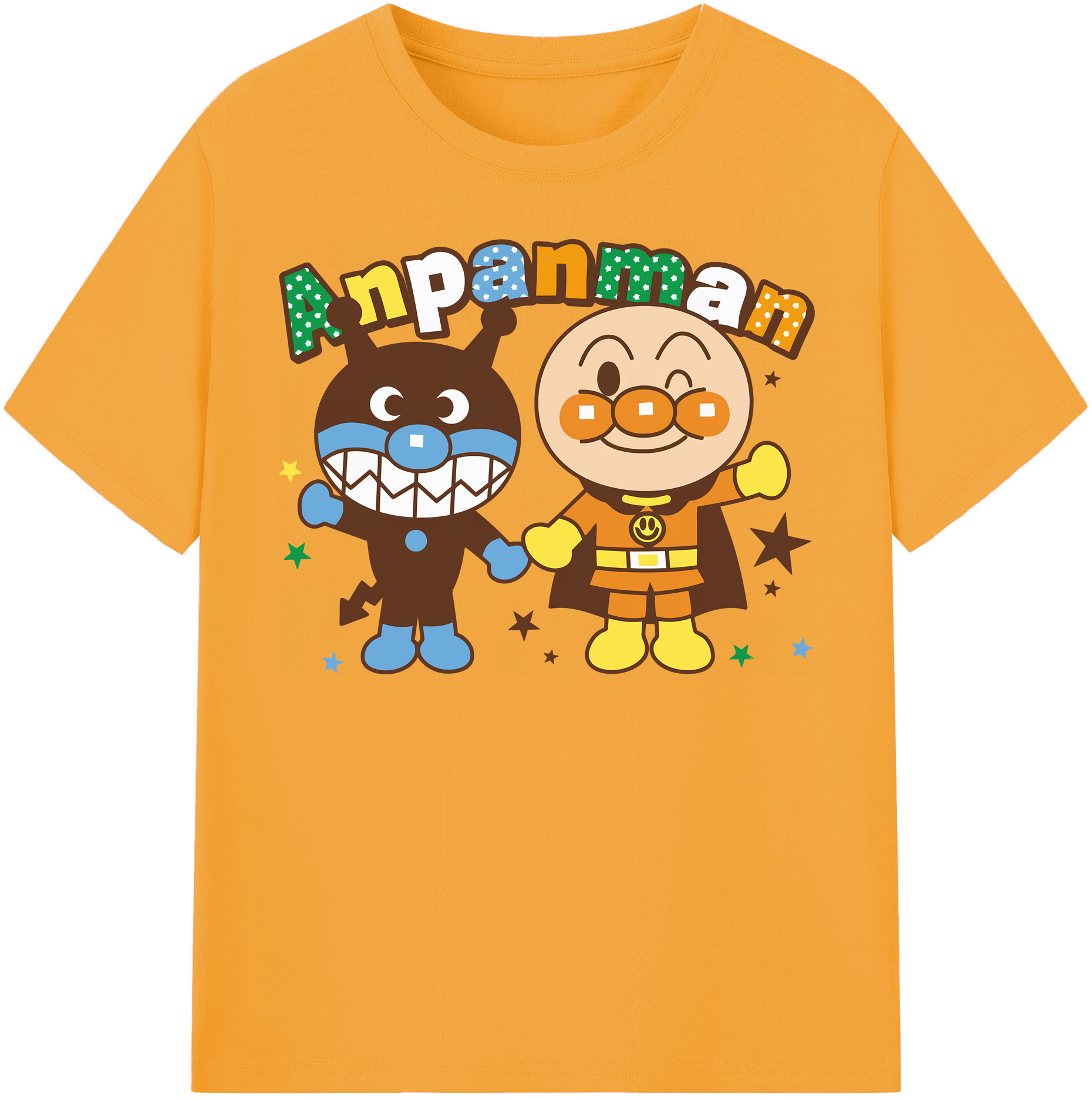 （画像用） アンパンマン Anpanman 綿100％半袖Tシャツ（フロントプリント）