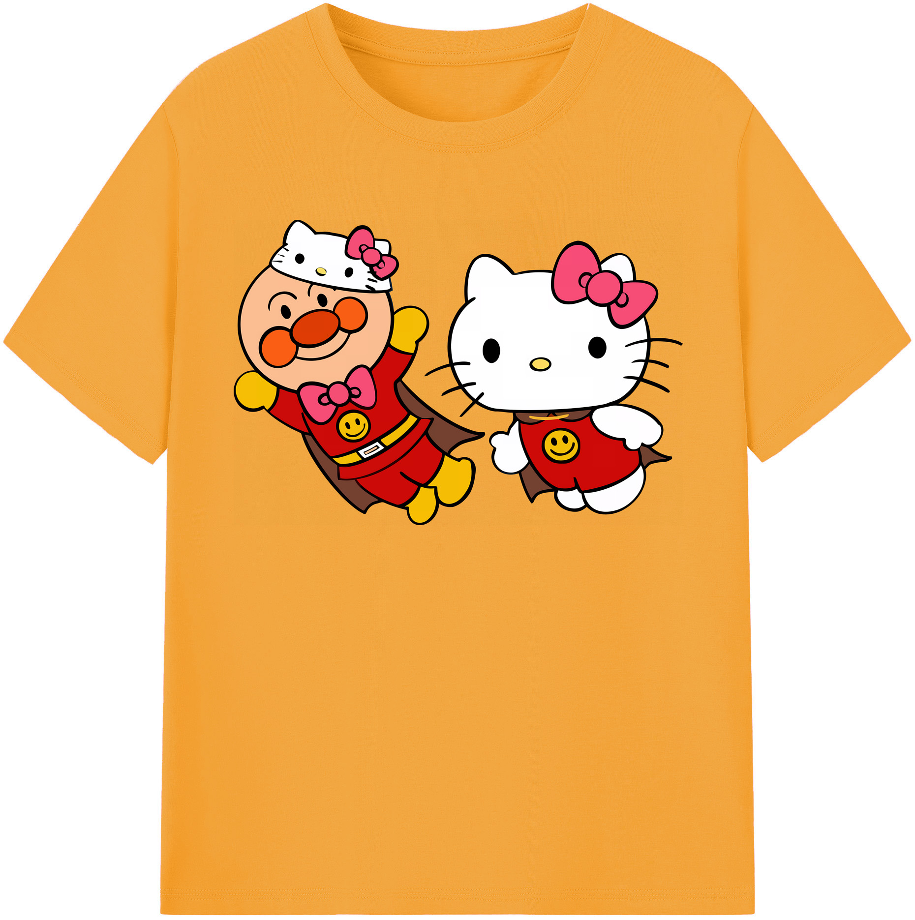 （画像用） アンパンマン Anpanman 綿100％半袖Tシャツ（フロントプリント）