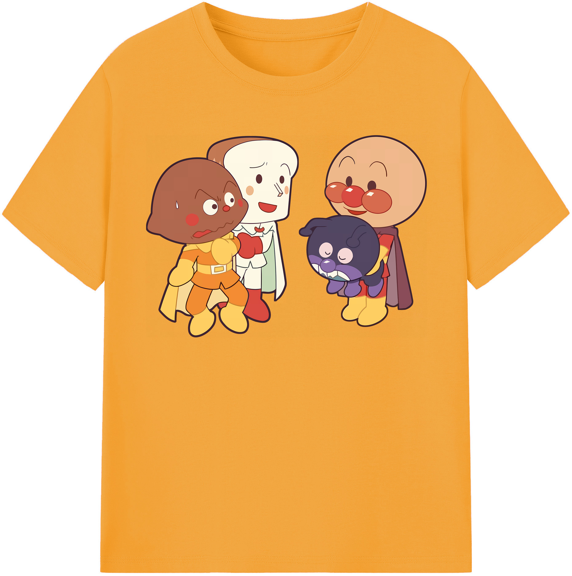 （画像用） アンパンマン Anpanman 綿100％半袖Tシャツ（フロントプリント）