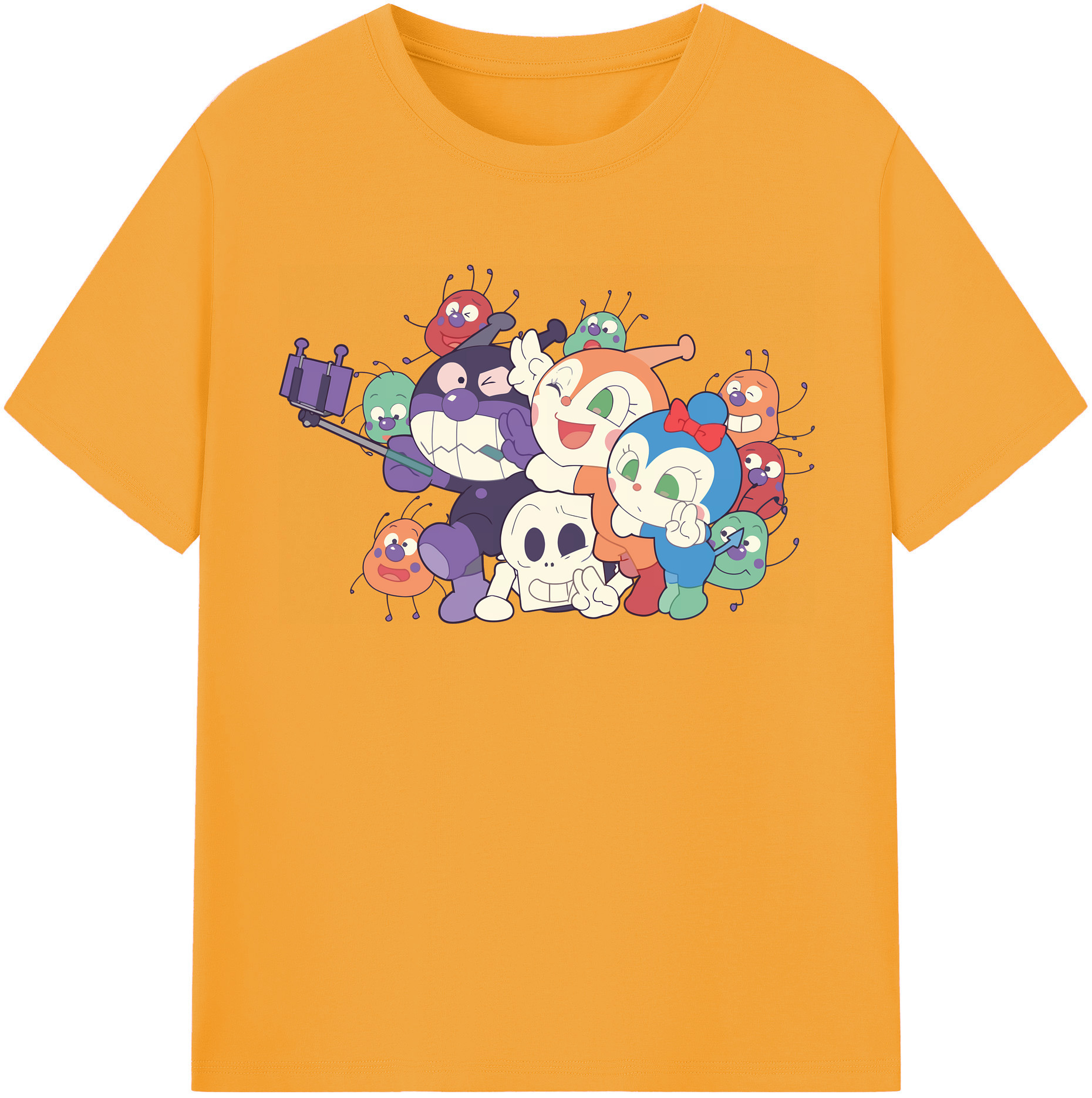 （画像用） アンパンマン Anpanman 綿100％半袖Tシャツ（フロントプリント）