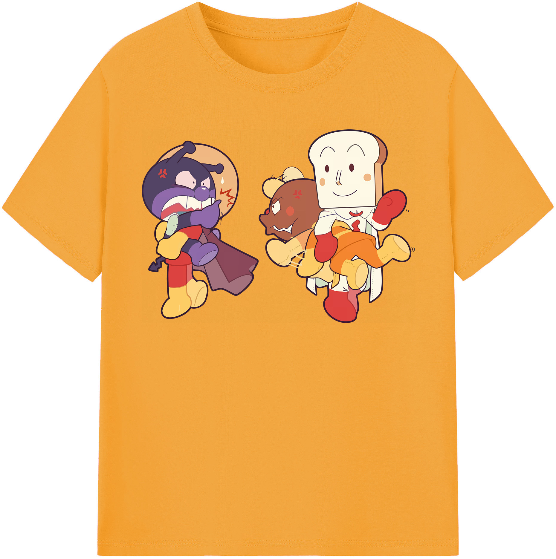 （画像用） アンパンマン Anpanman 綿100％半袖Tシャツ（フロントプリント）