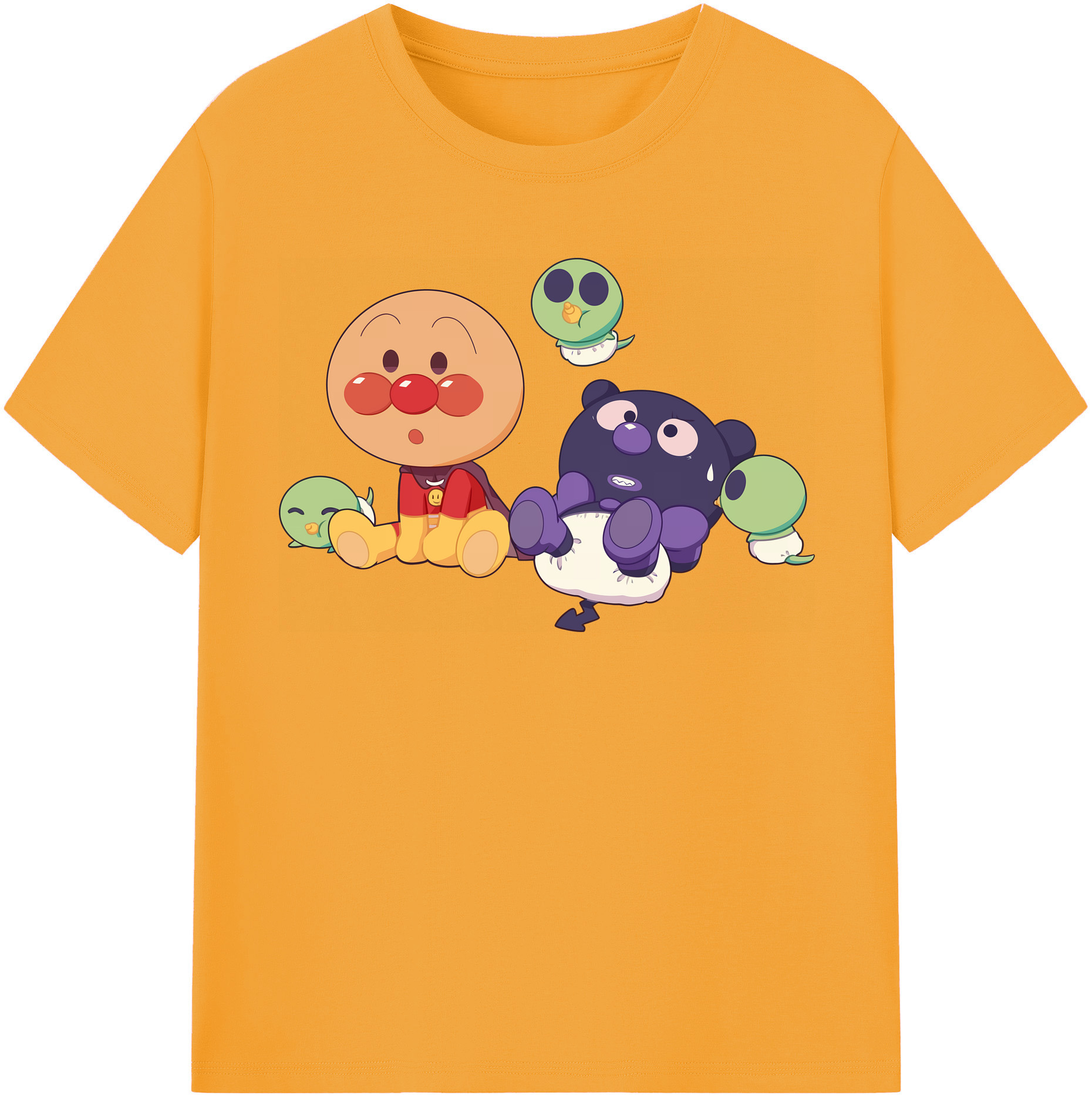（画像用） アンパンマン Anpanman 綿100％半袖Tシャツ（フロントプリント）