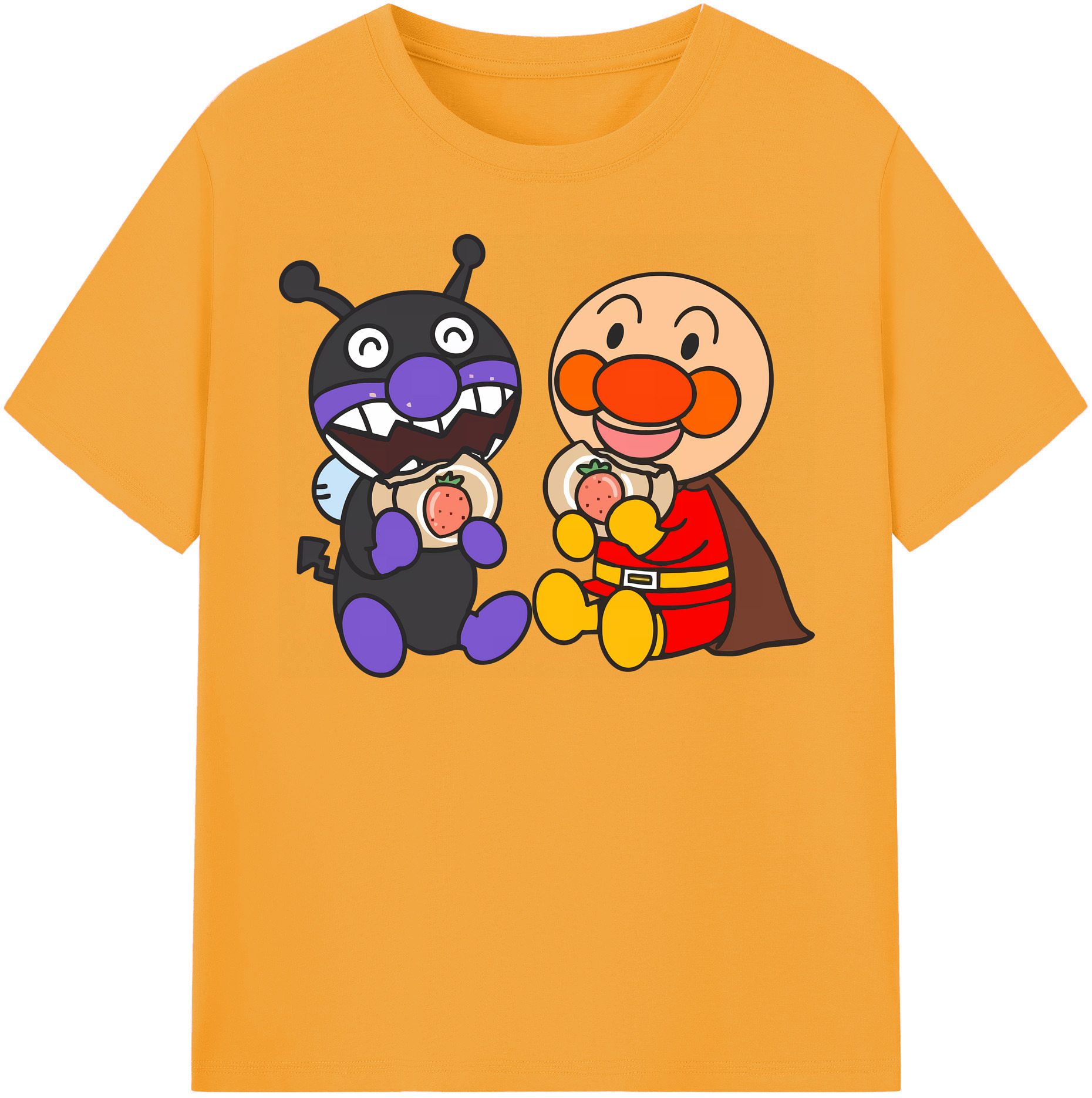 （画像用） アンパンマン Anpanman 綿100％半袖Tシャツ（フロントプリント）