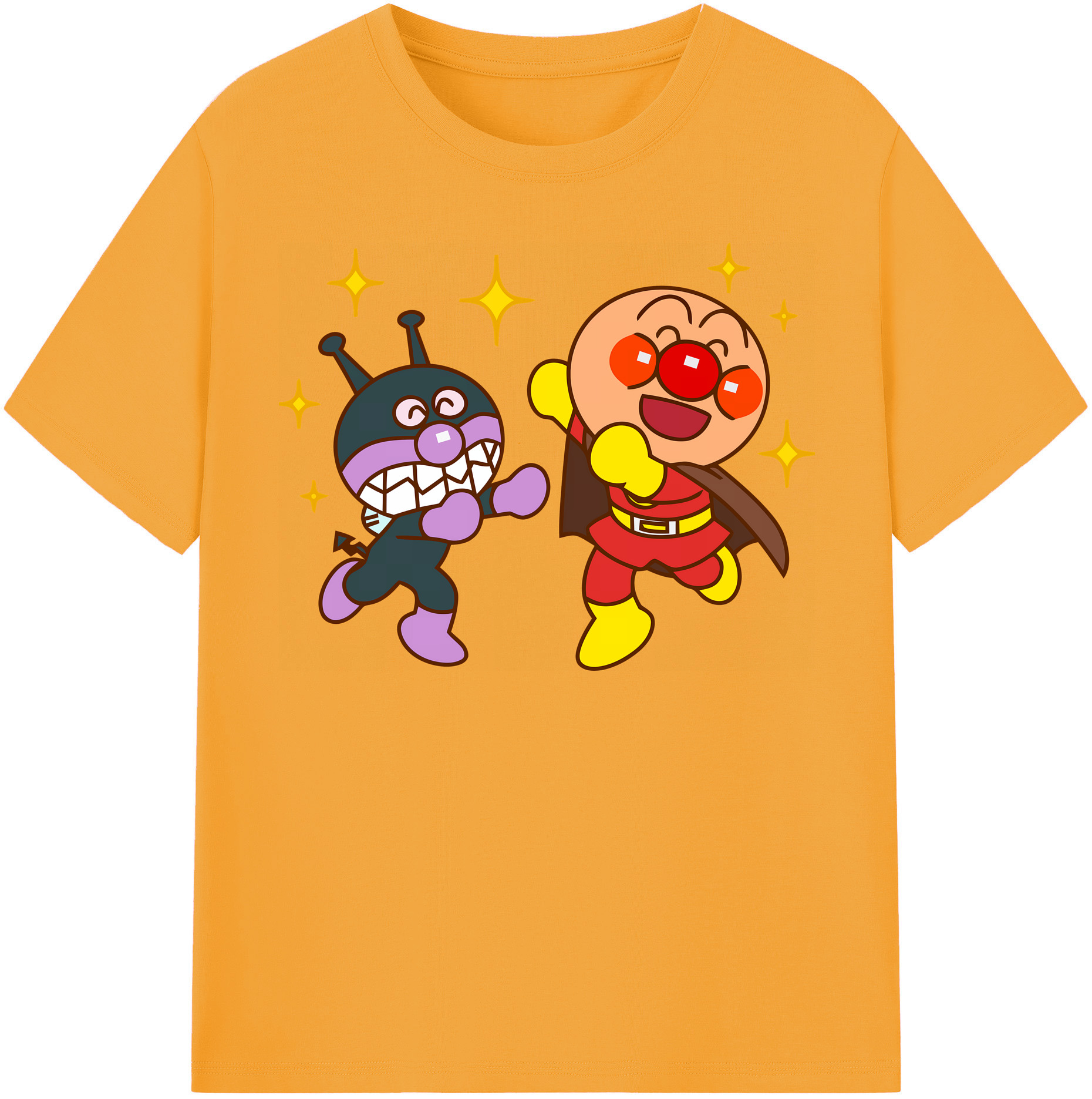 （画像用） アンパンマン Anpanman 綿100％半袖Tシャツ（フロントプリント）