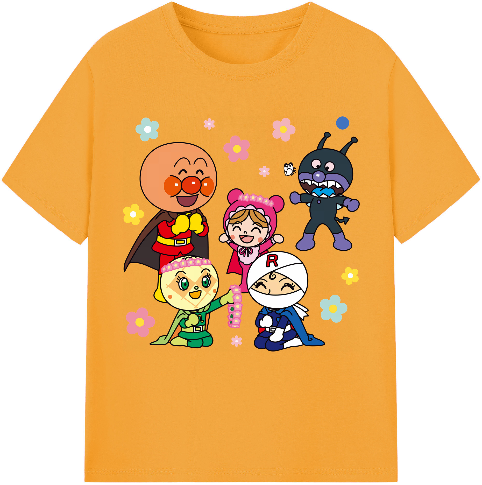 （画像用） アンパンマン Anpanman 綿100％半袖Tシャツ（フロントプリント）