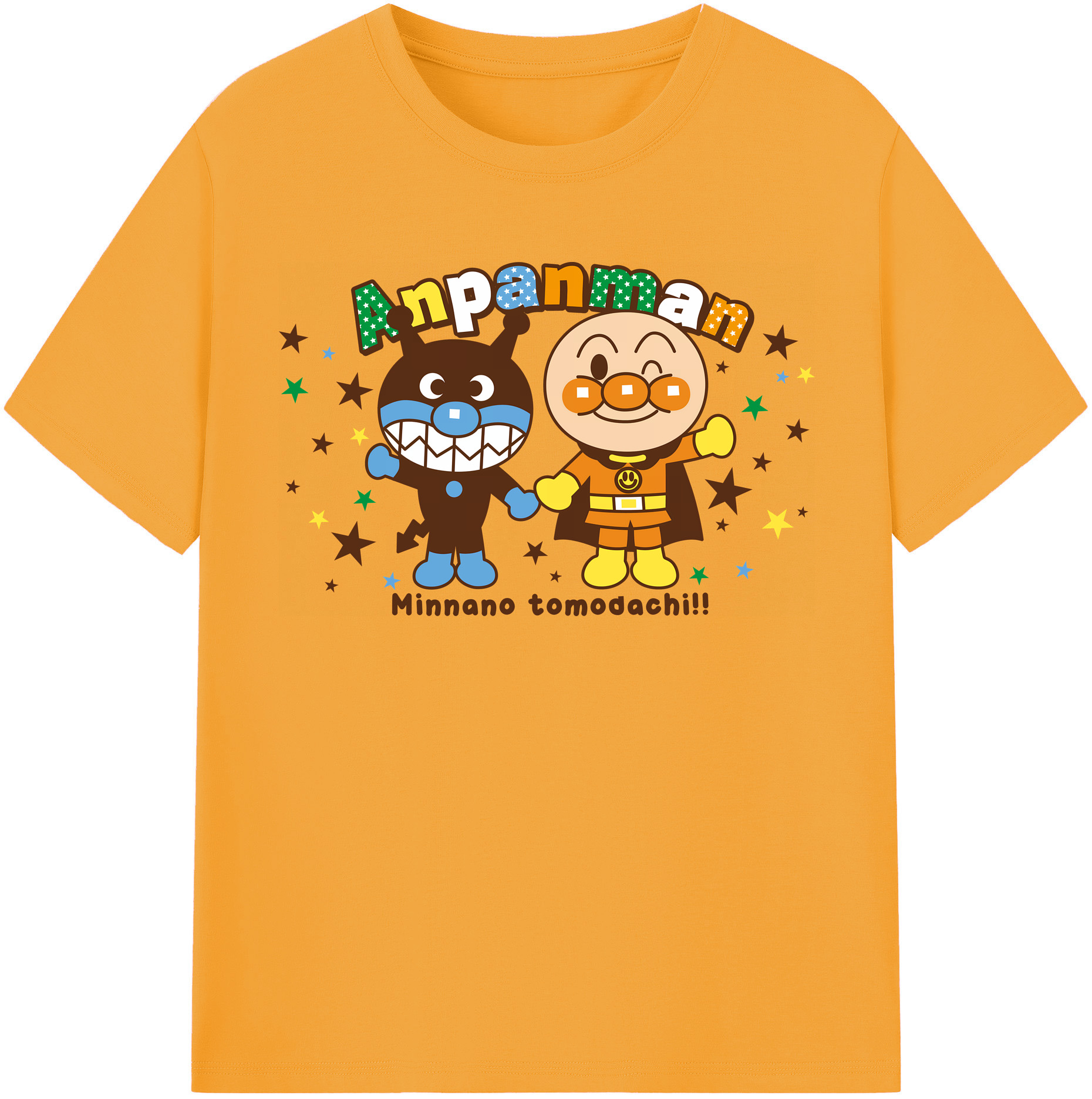 （画像用） アンパンマン Anpanman 綿100％半袖Tシャツ（フロントプリント）