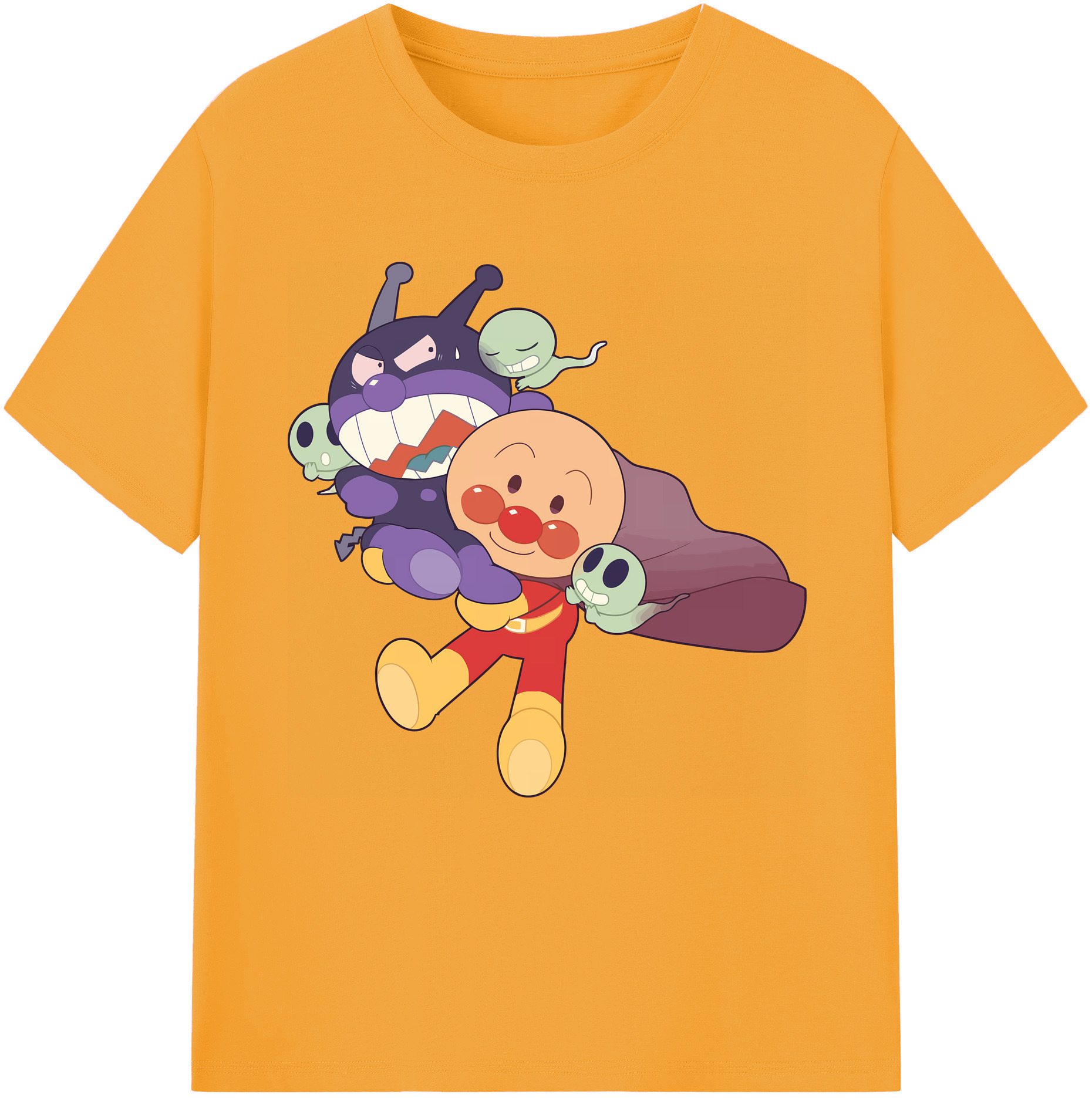 （画像用） アンパンマン Anpanman 綿100％半袖Tシャツ（フロントプリント）