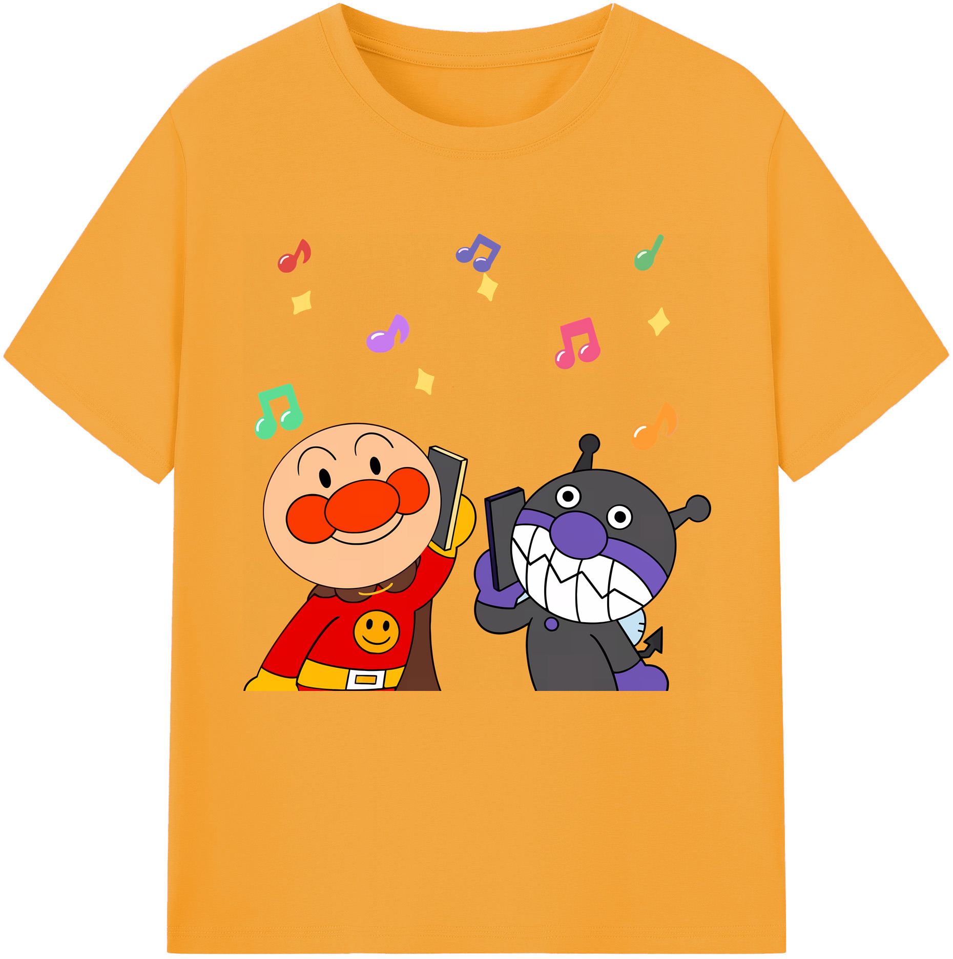 （画像用） アンパンマン Anpanman 綿100％半袖Tシャツ（フロントプリント）