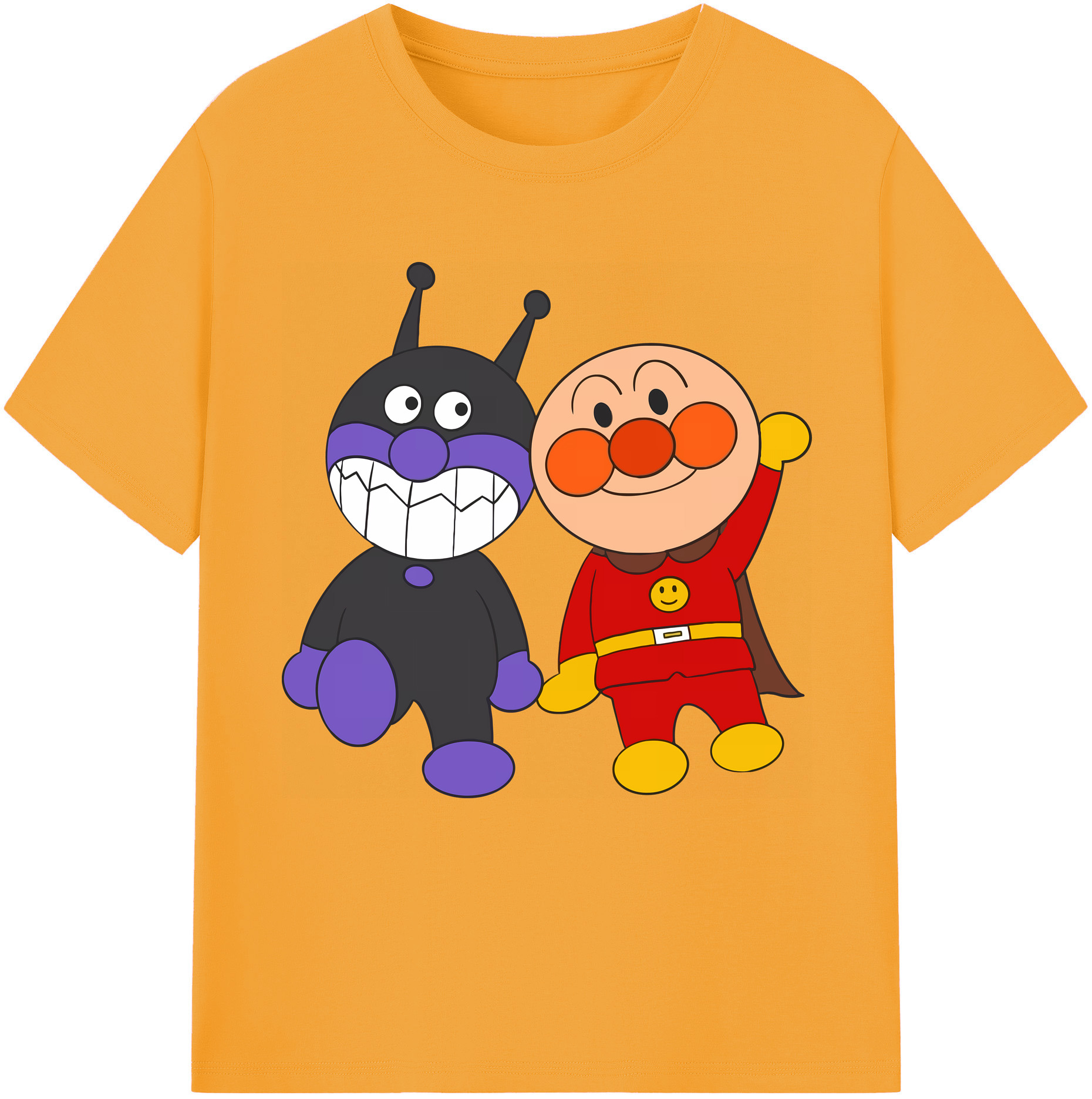 （画像用） アンパンマン Anpanman 綿100％半袖Tシャツ（フロントプリント）