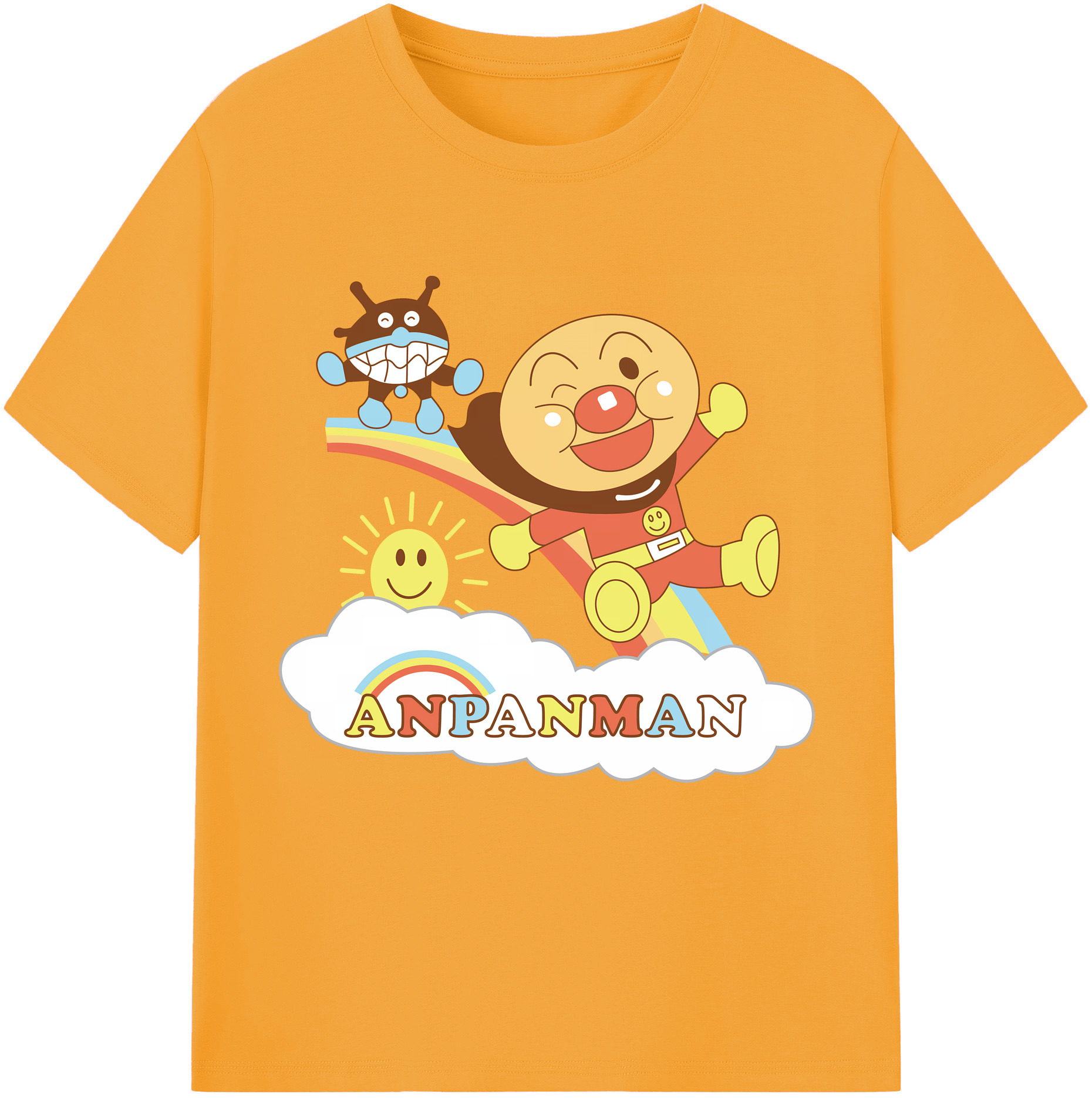 （画像用） アンパンマン Anpanman 綿100％半袖Tシャツ（フロントプリント）