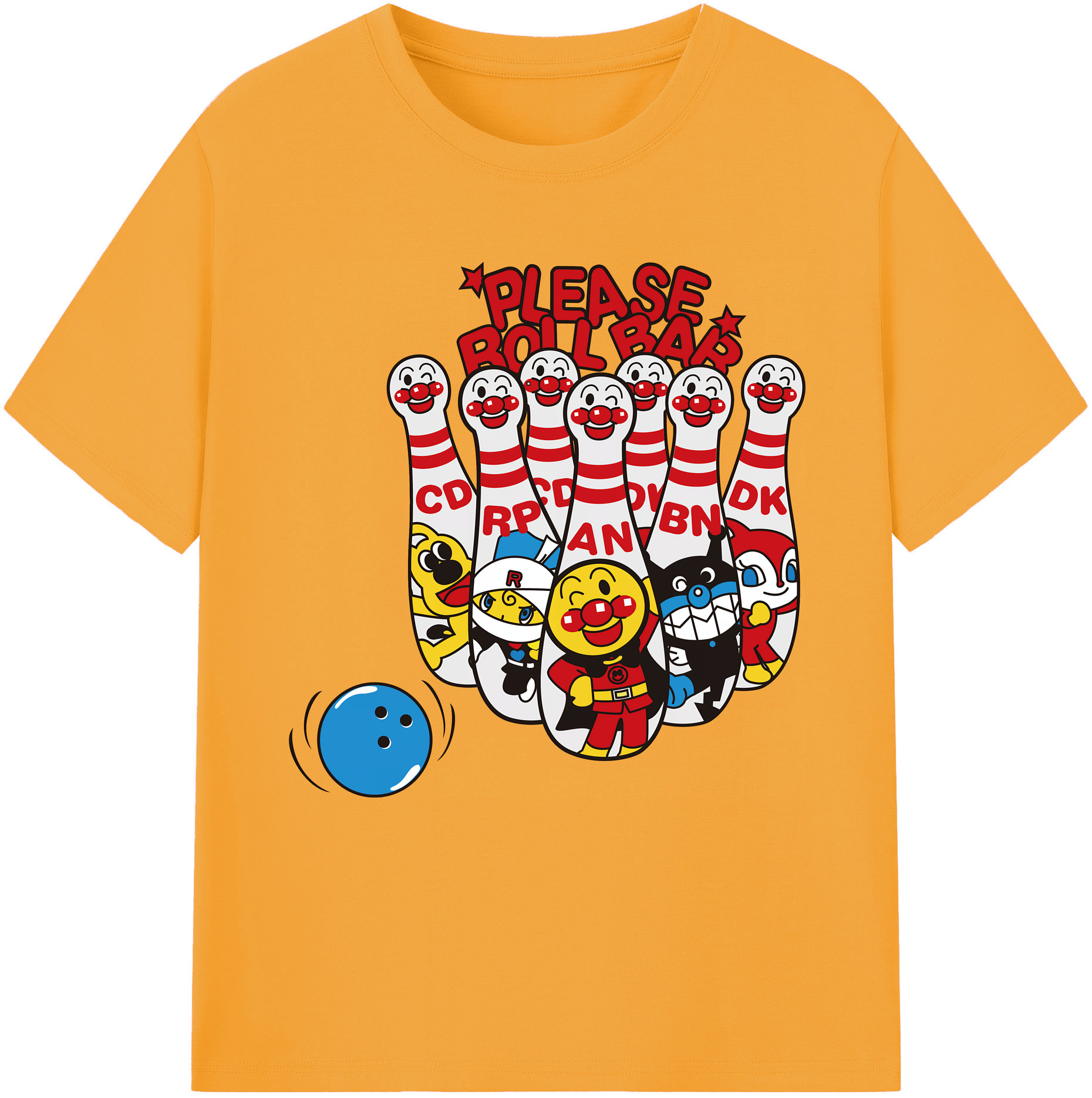（画像用） アンパンマン Anpanman 綿100％半袖Tシャツ（フロントプリント）