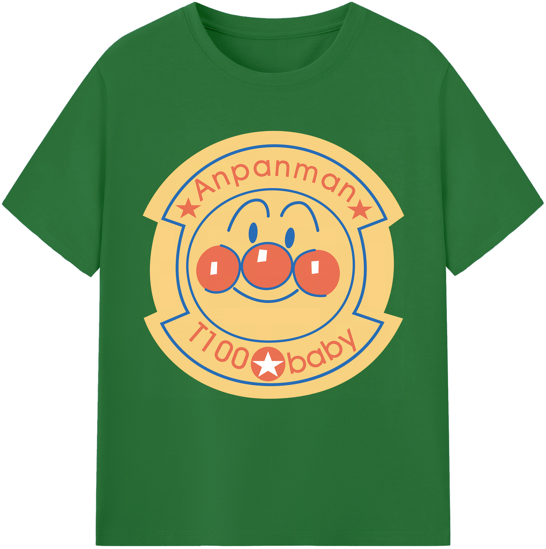 （画像用） アンパンマン Anpanman 綿100％半袖Tシャツ（フロントプリント）