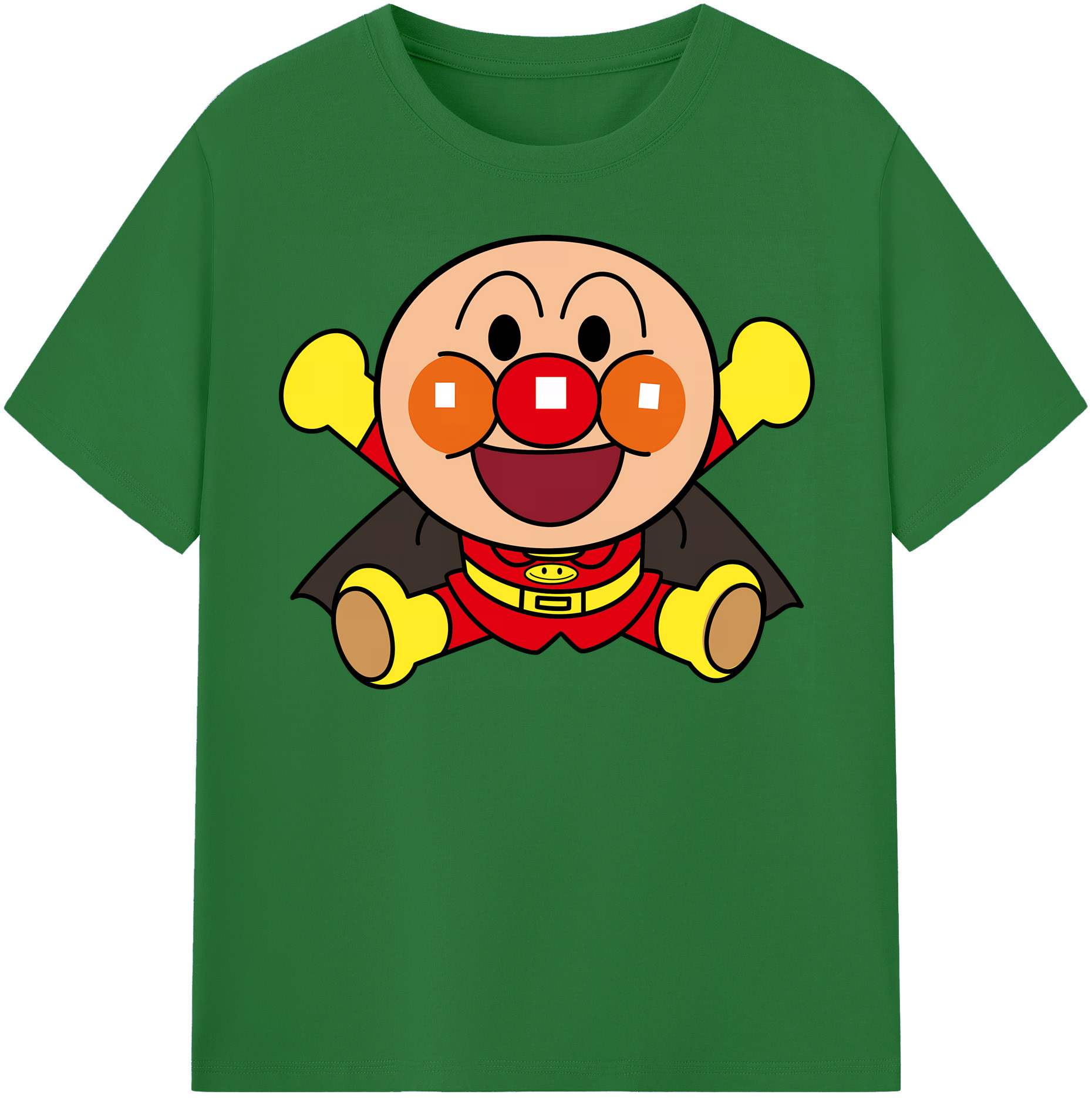 （画像用） アンパンマン Anpanman 綿100％半袖Tシャツ（フロントプリント）