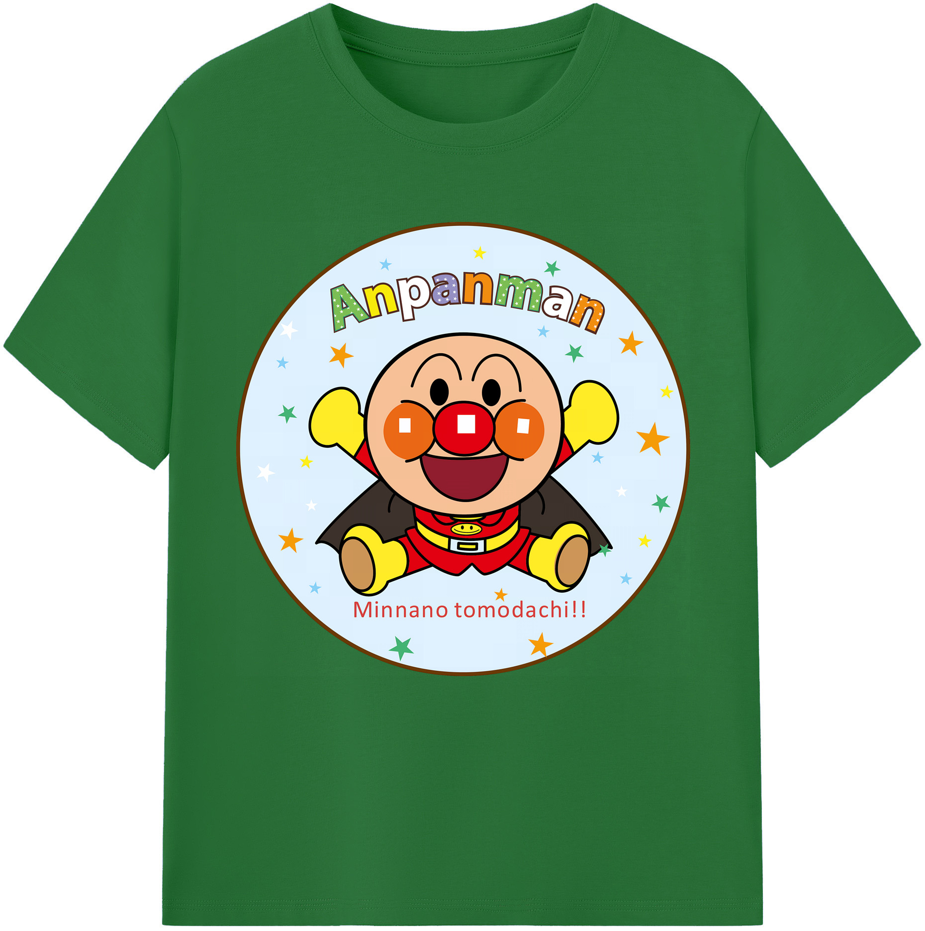 （画像用） アンパンマン Anpanman 綿100％半袖Tシャツ（フロントプリント）
