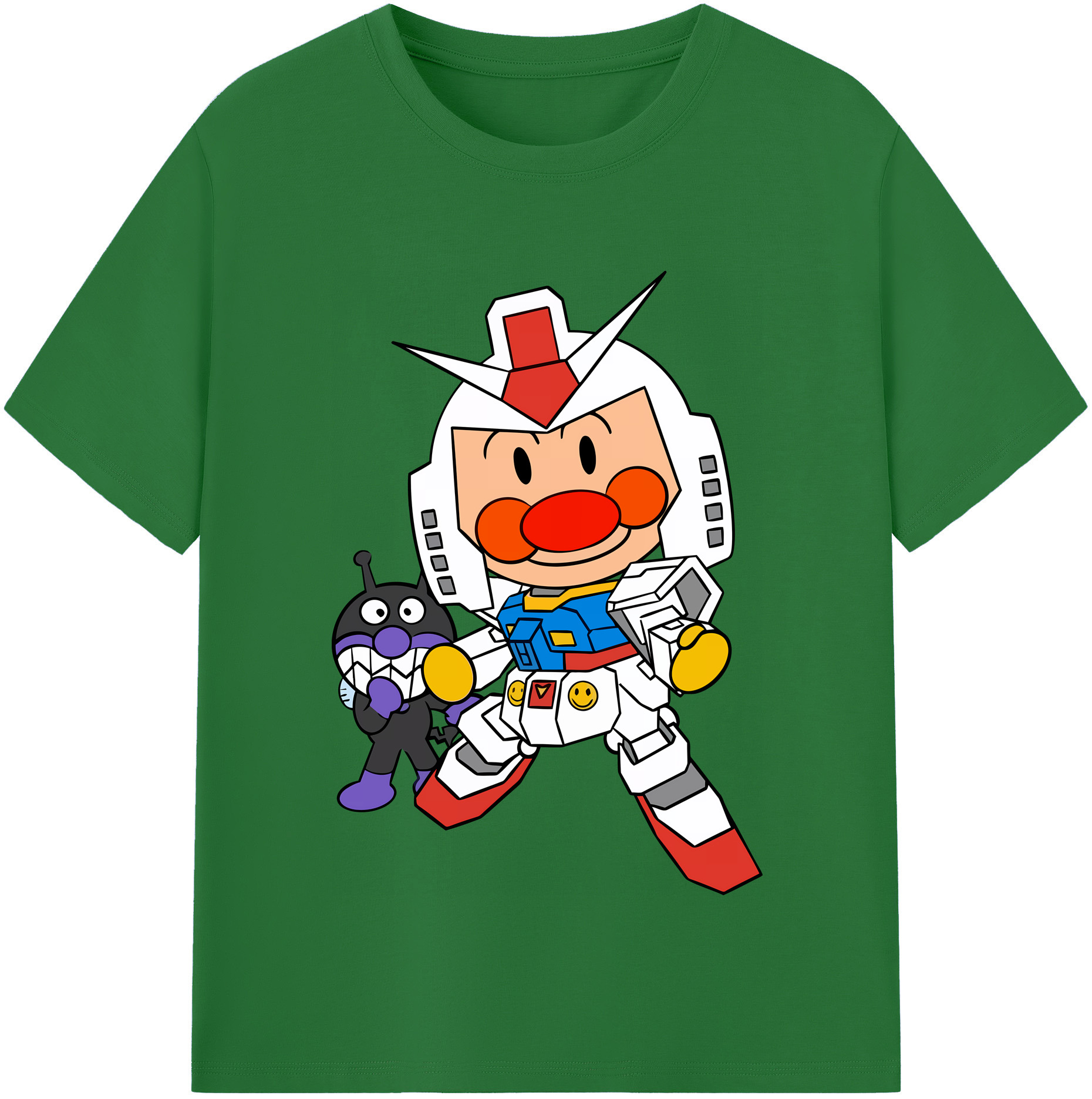 （画像用） アンパンマン Anpanman 綿100％半袖Tシャツ（フロントプリント）