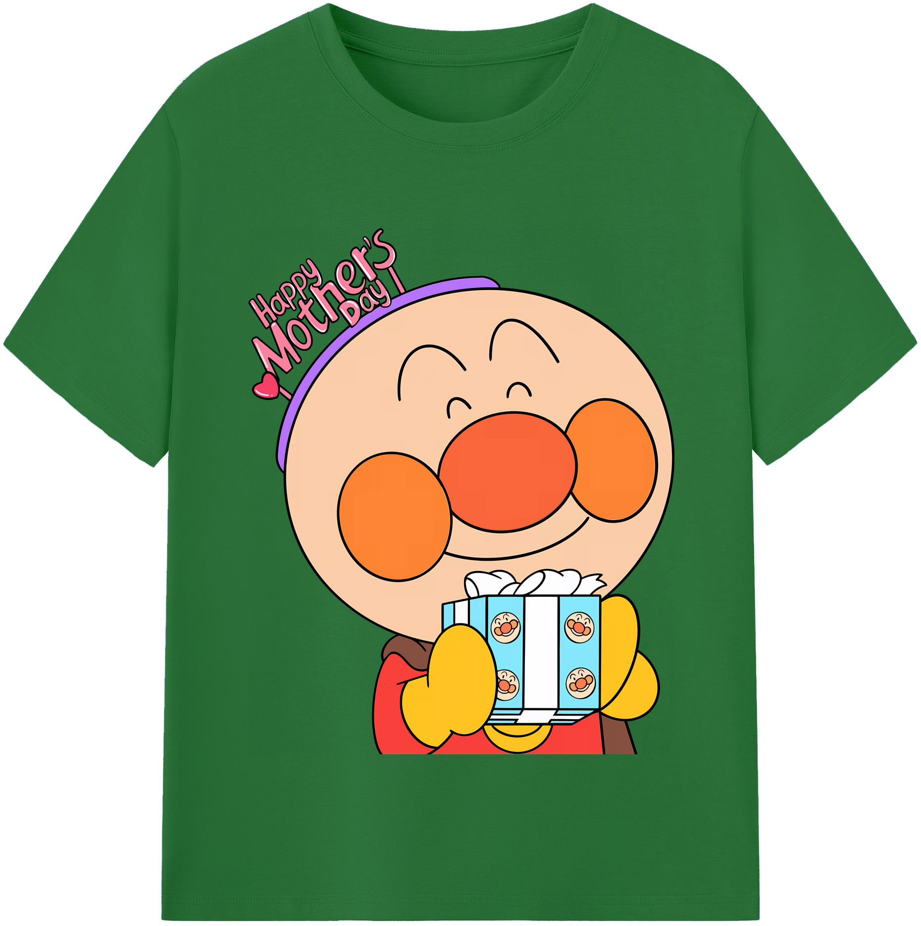 （画像用） アンパンマン Anpanman 綿100％半袖Tシャツ（フロントプリント）