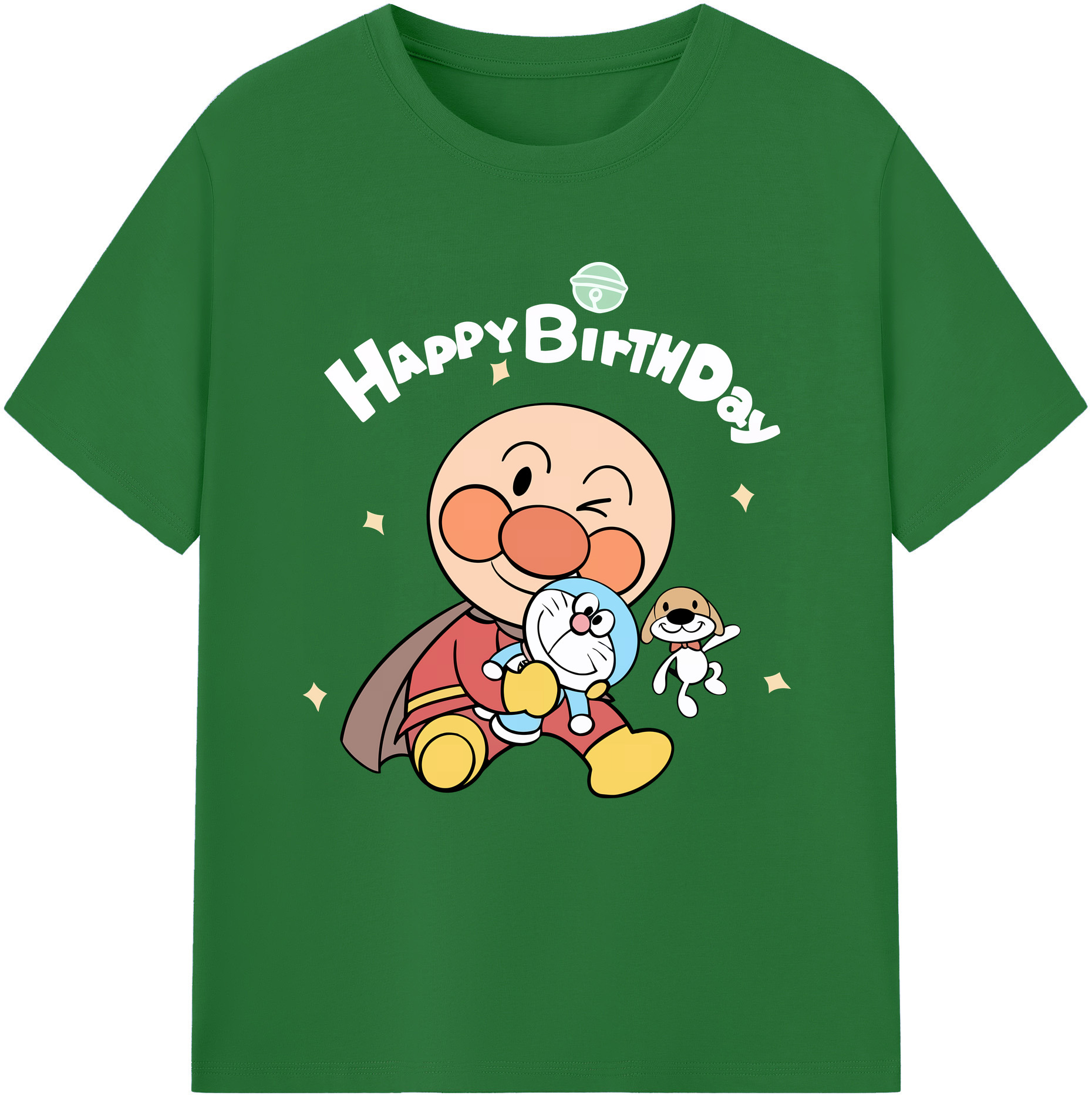 （画像用） アンパンマン Anpanman 綿100％半袖Tシャツ（フロントプリント）