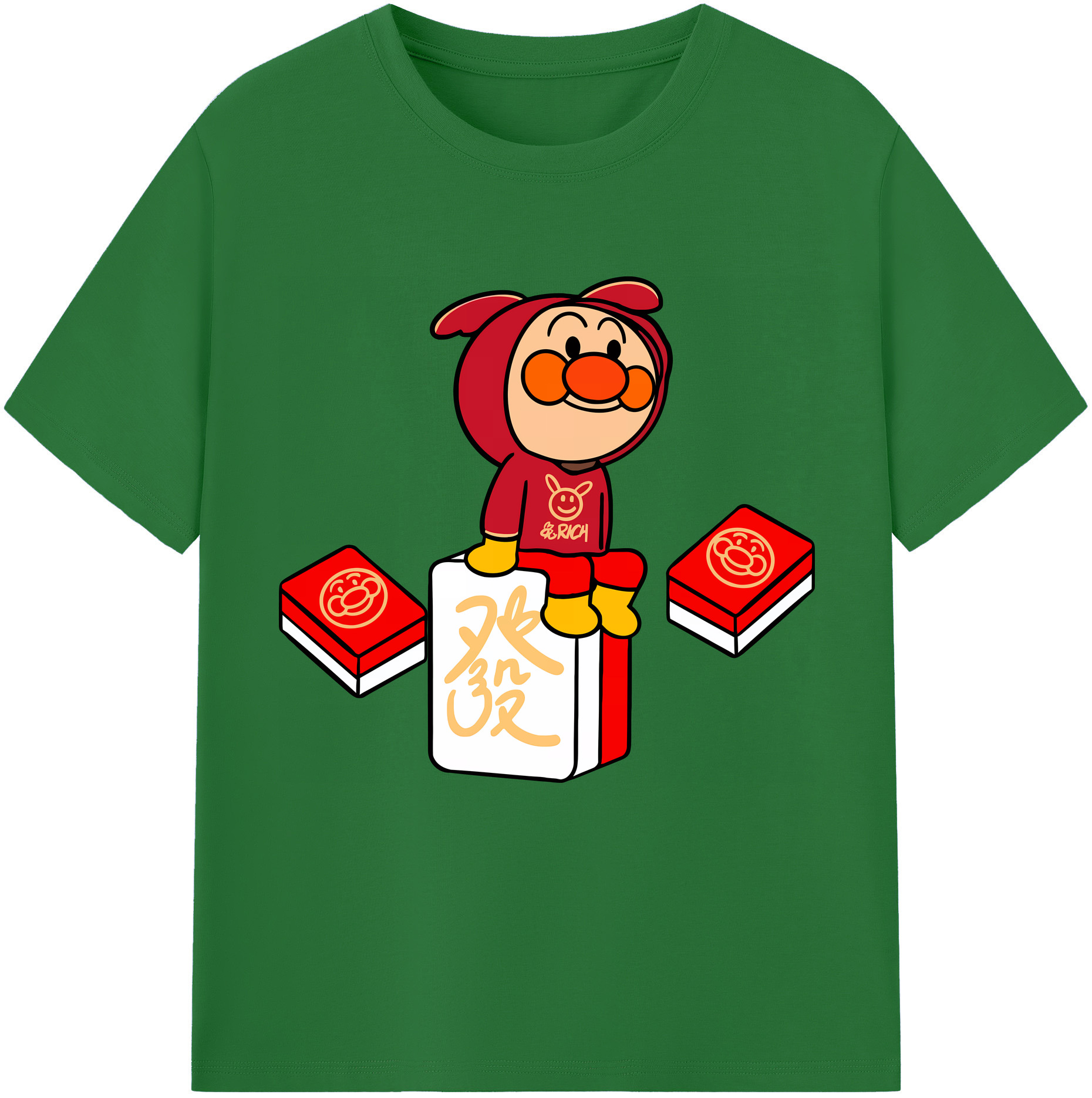 （画像用） アンパンマン Anpanman 綿100％半袖Tシャツ（フロントプリント）