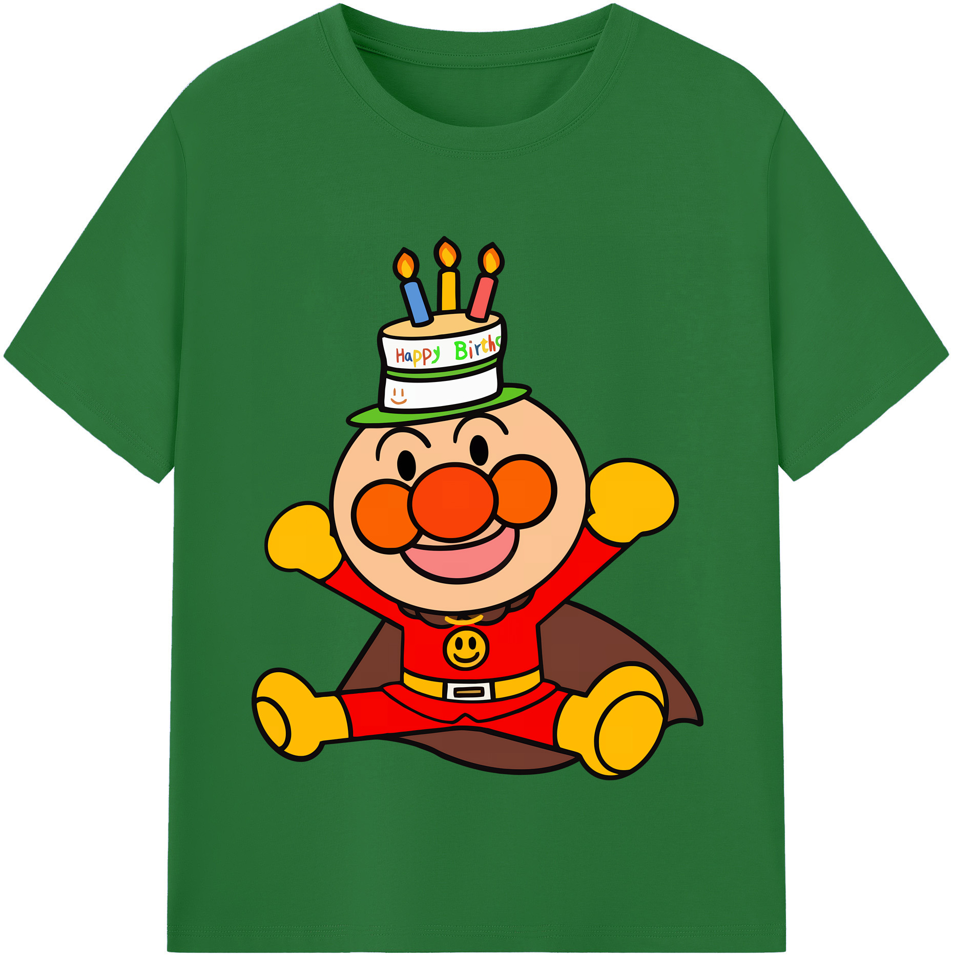 （画像用） アンパンマン Anpanman 綿100％半袖Tシャツ（フロントプリント）