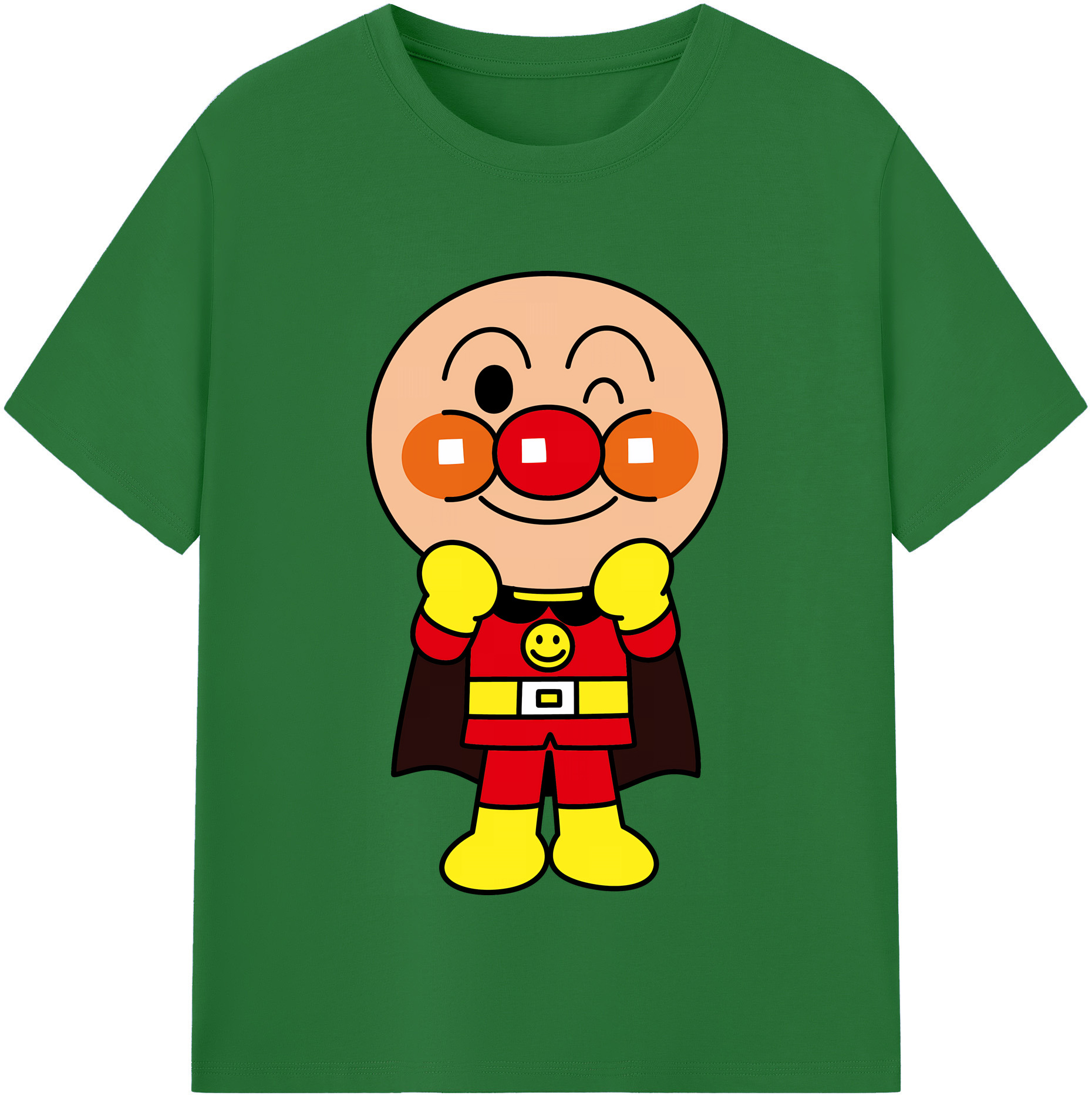 （画像用） アンパンマン Anpanman 綿100％半袖Tシャツ（フロントプリント）