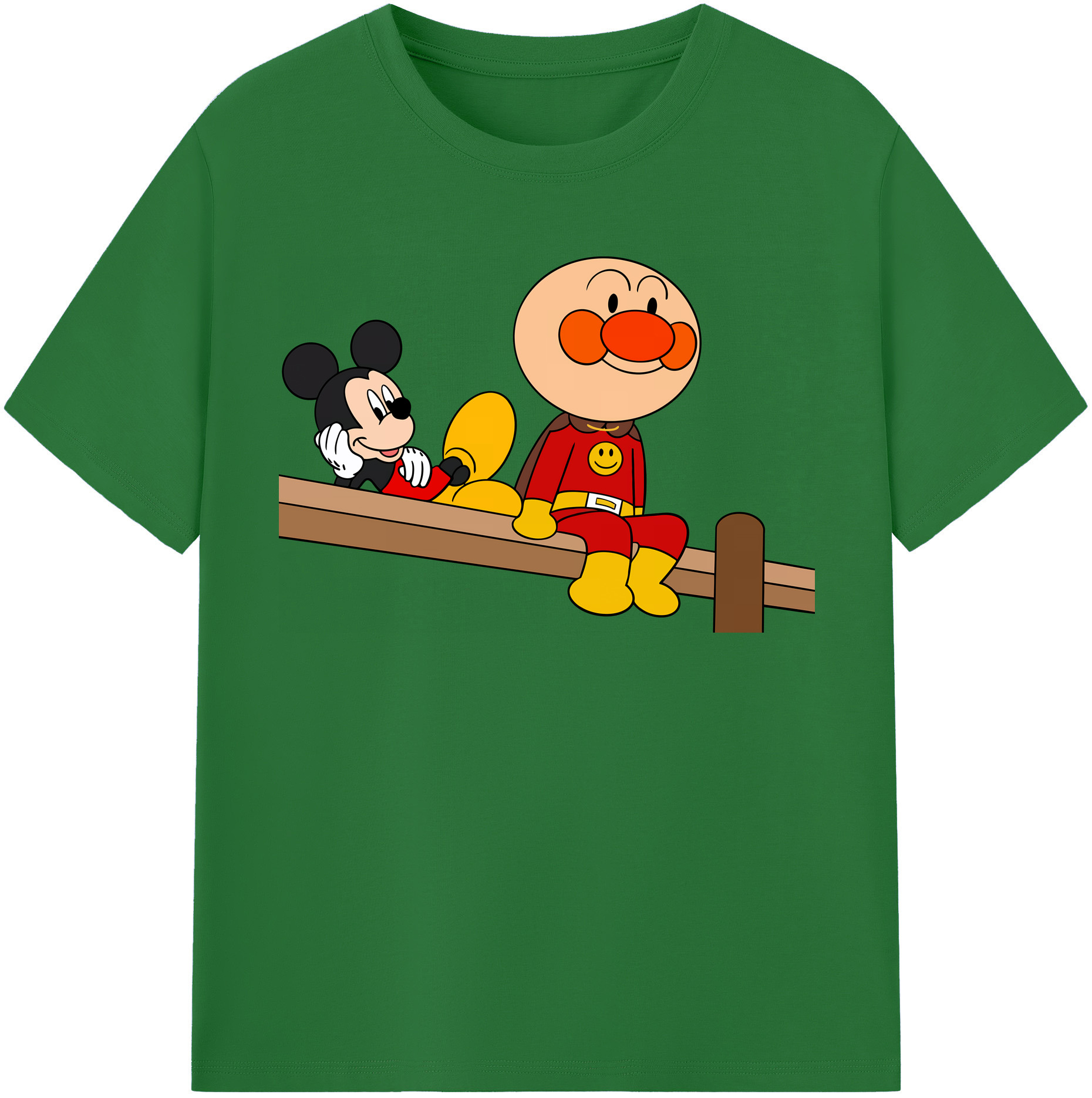 （画像用） アンパンマン Anpanman 綿100％半袖Tシャツ（フロントプリント）
