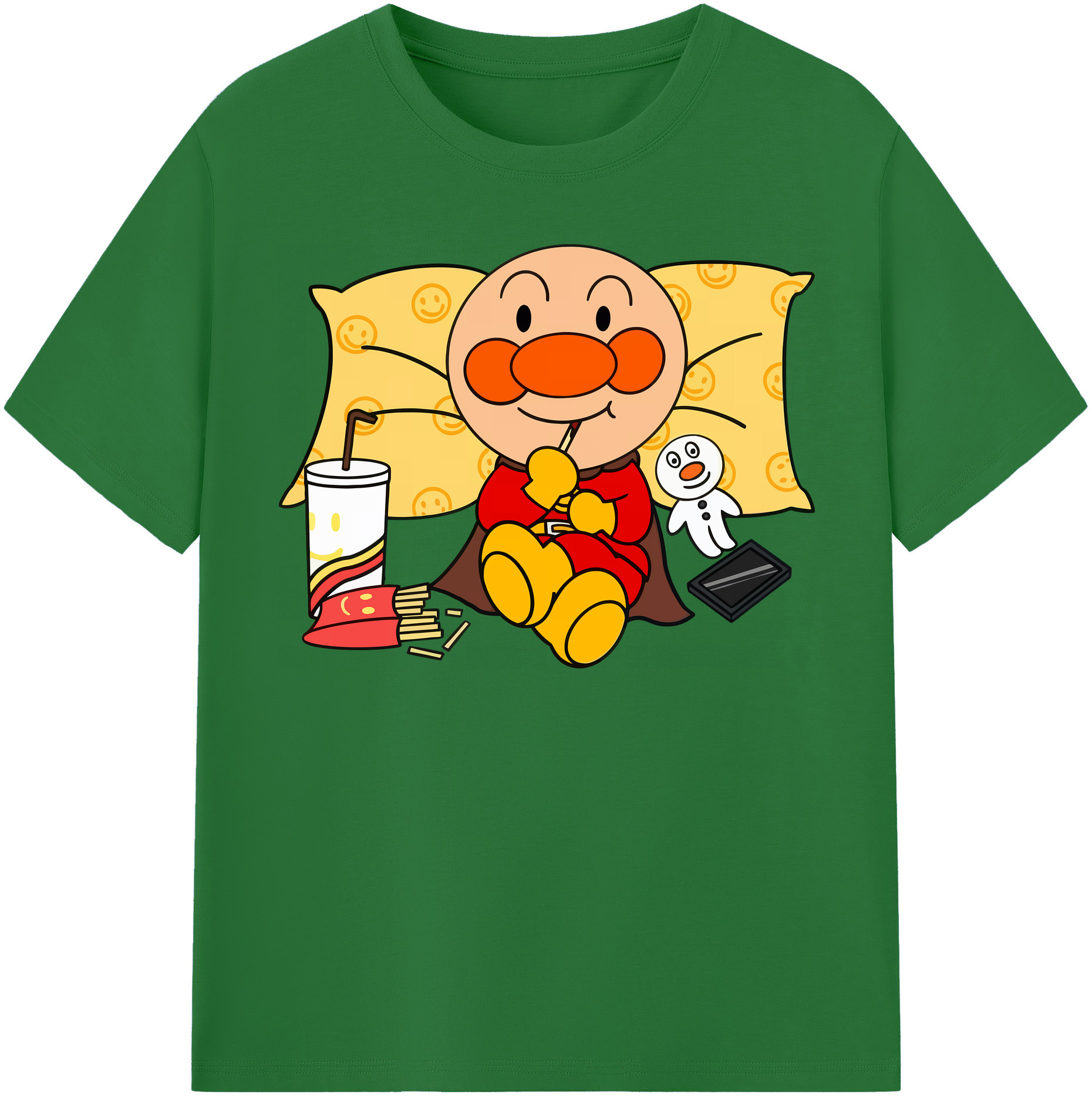（画像用） アンパンマン Anpanman 綿100％半袖Tシャツ（フロントプリント）