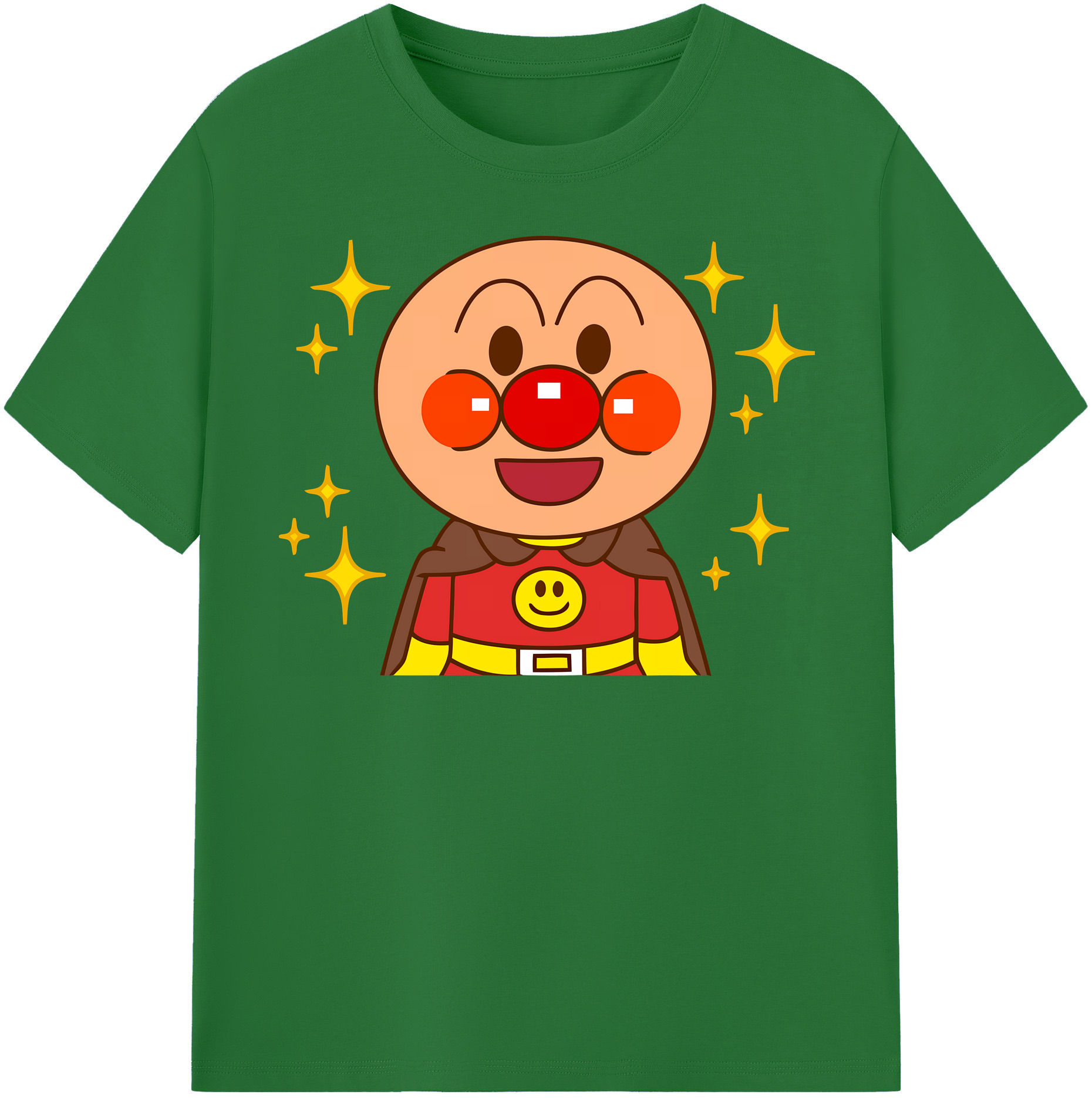 （画像用） アンパンマン Anpanman 綿100％半袖Tシャツ（フロントプリント）