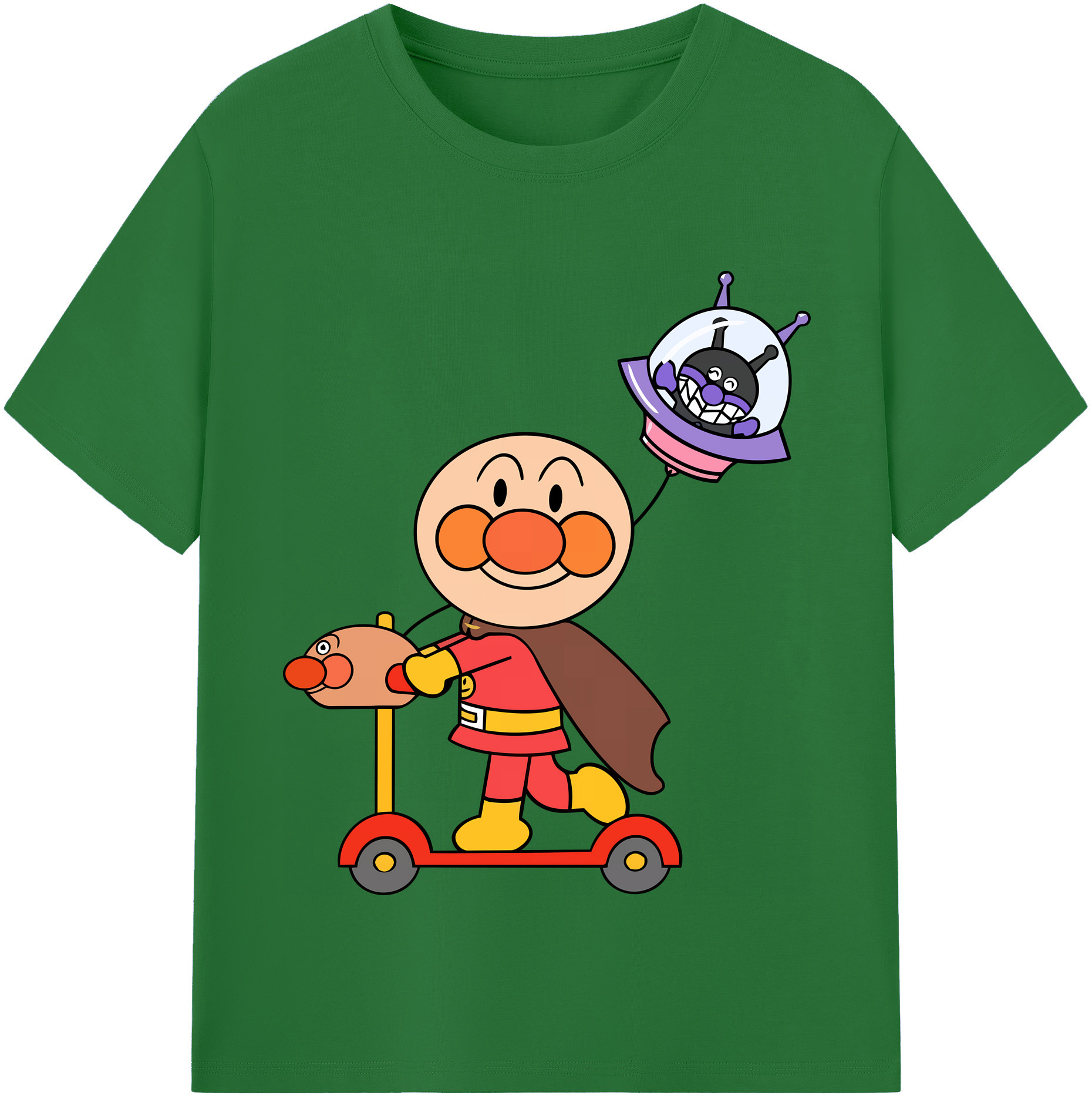 （画像用） アンパンマン Anpanman 綿100％半袖Tシャツ（フロントプリント）