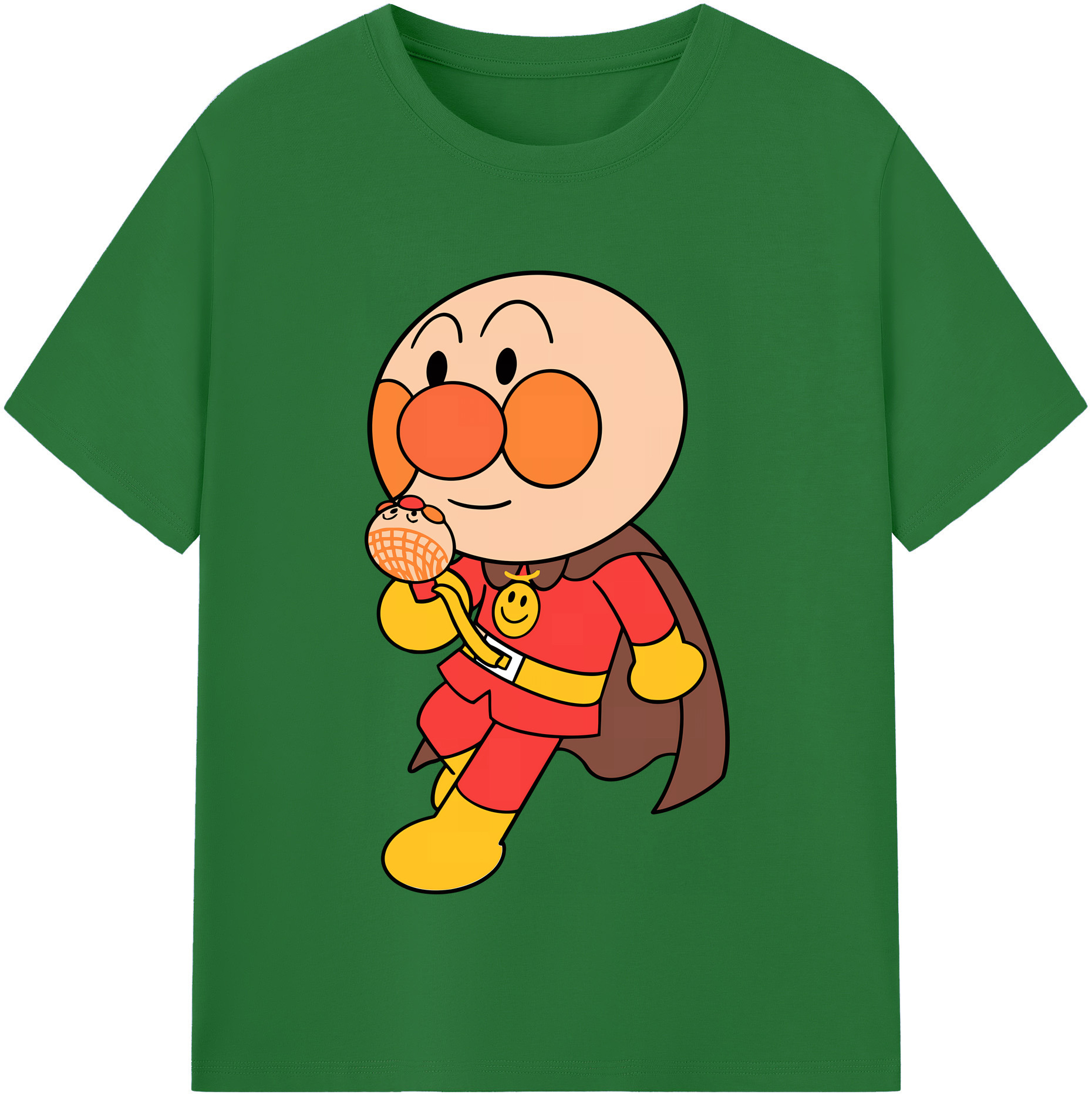 （画像用） アンパンマン Anpanman 綿100％半袖Tシャツ（フロントプリント）