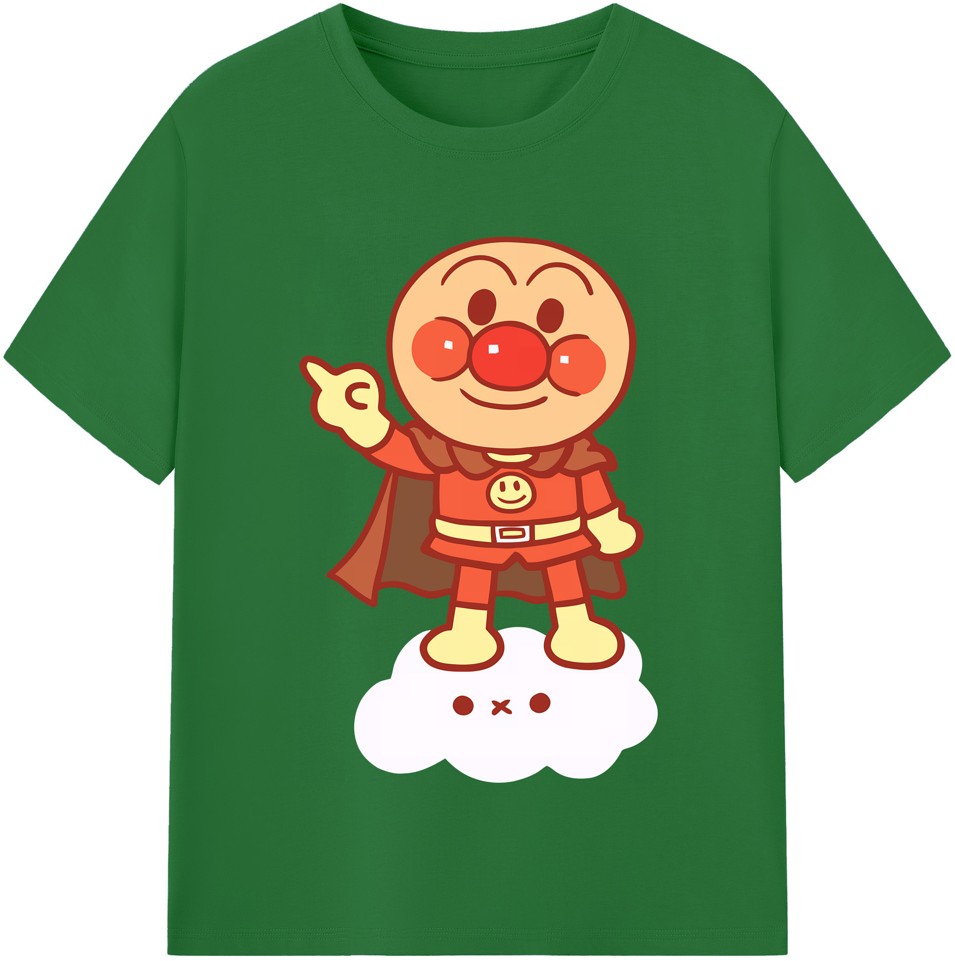 （画像用） アンパンマン Anpanman 綿100％半袖Tシャツ（フロントプリント）